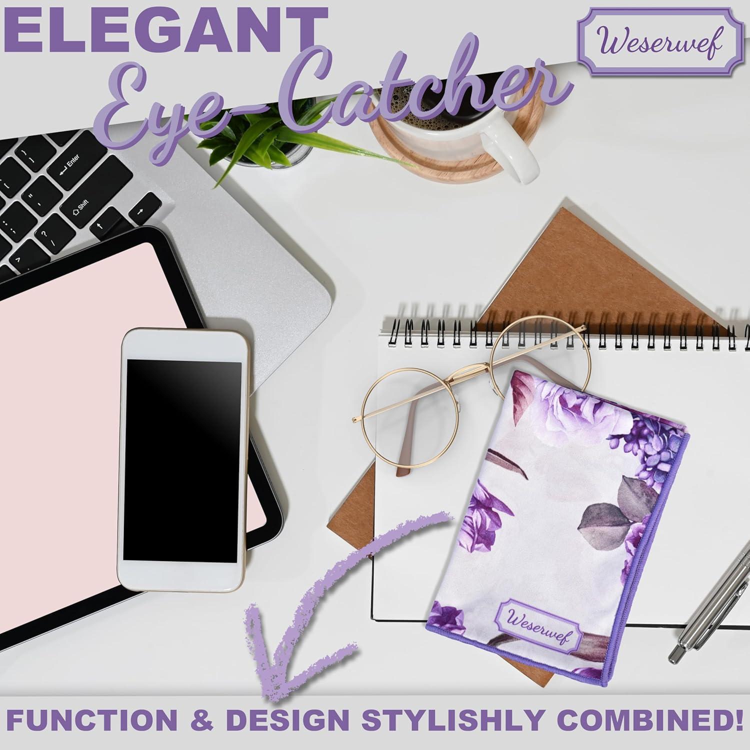 Paño de limpieza microfibra WESERWEF 30x30 cm rosa y lila