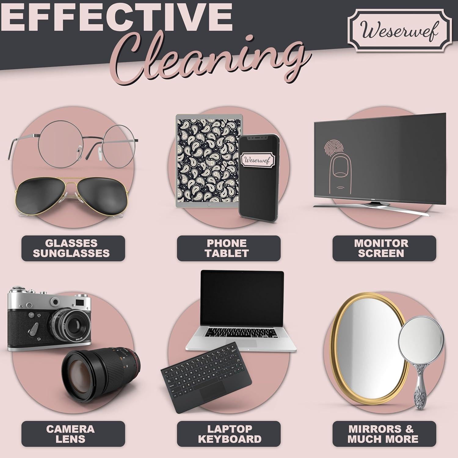 Paño de limpieza WESERWEF 30x30 cm microfibra premium