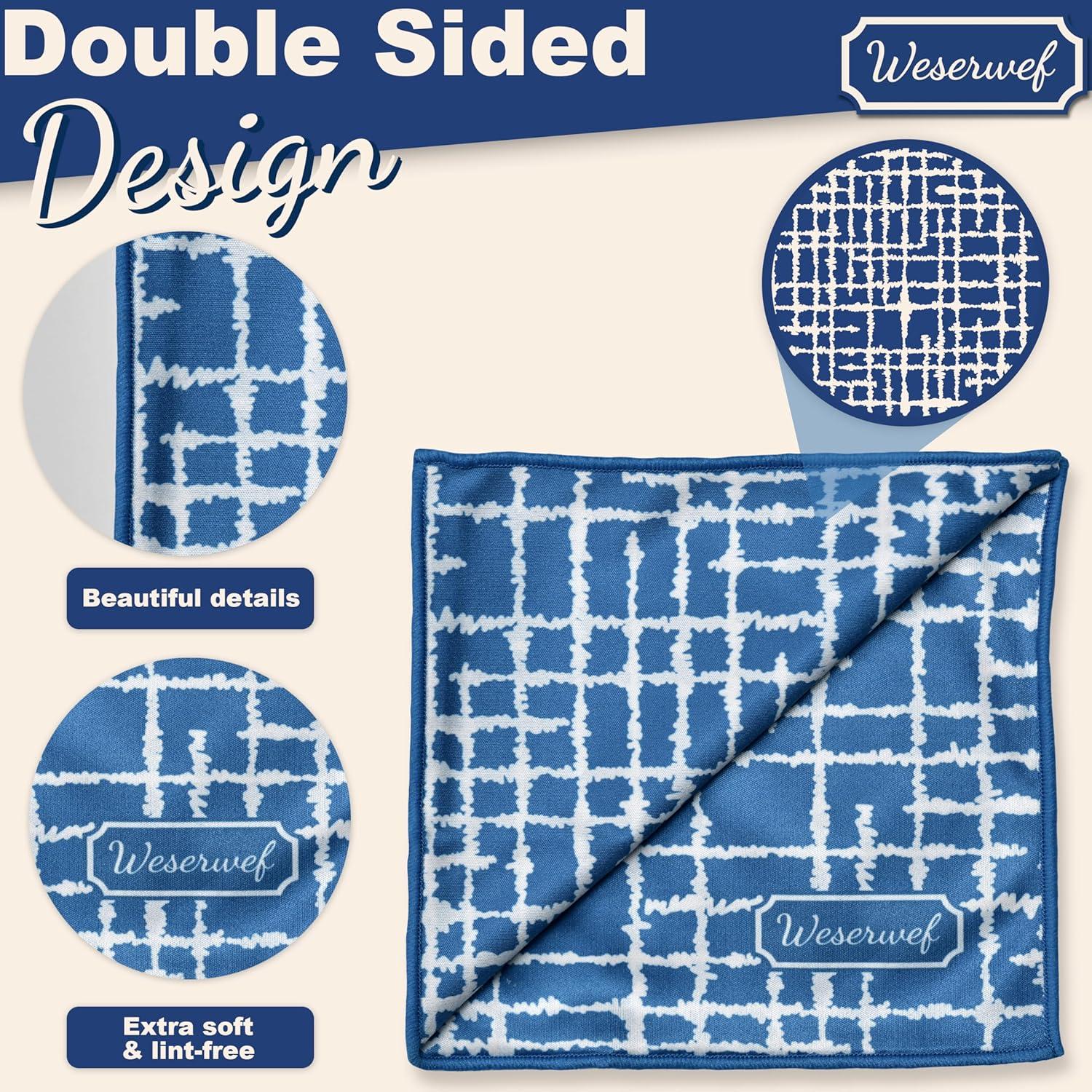 Paño de limpieza WESERWEF 30x30 cm microfibra azul