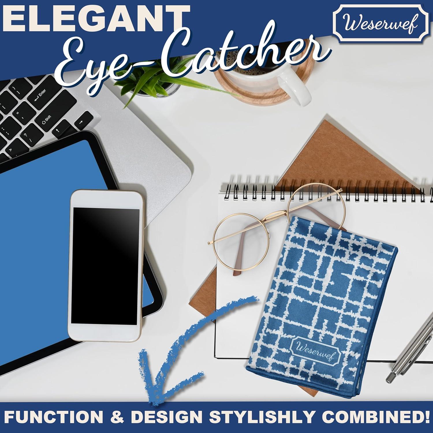 Paño de limpieza WESERWEF 30x30 cm microfibra azul