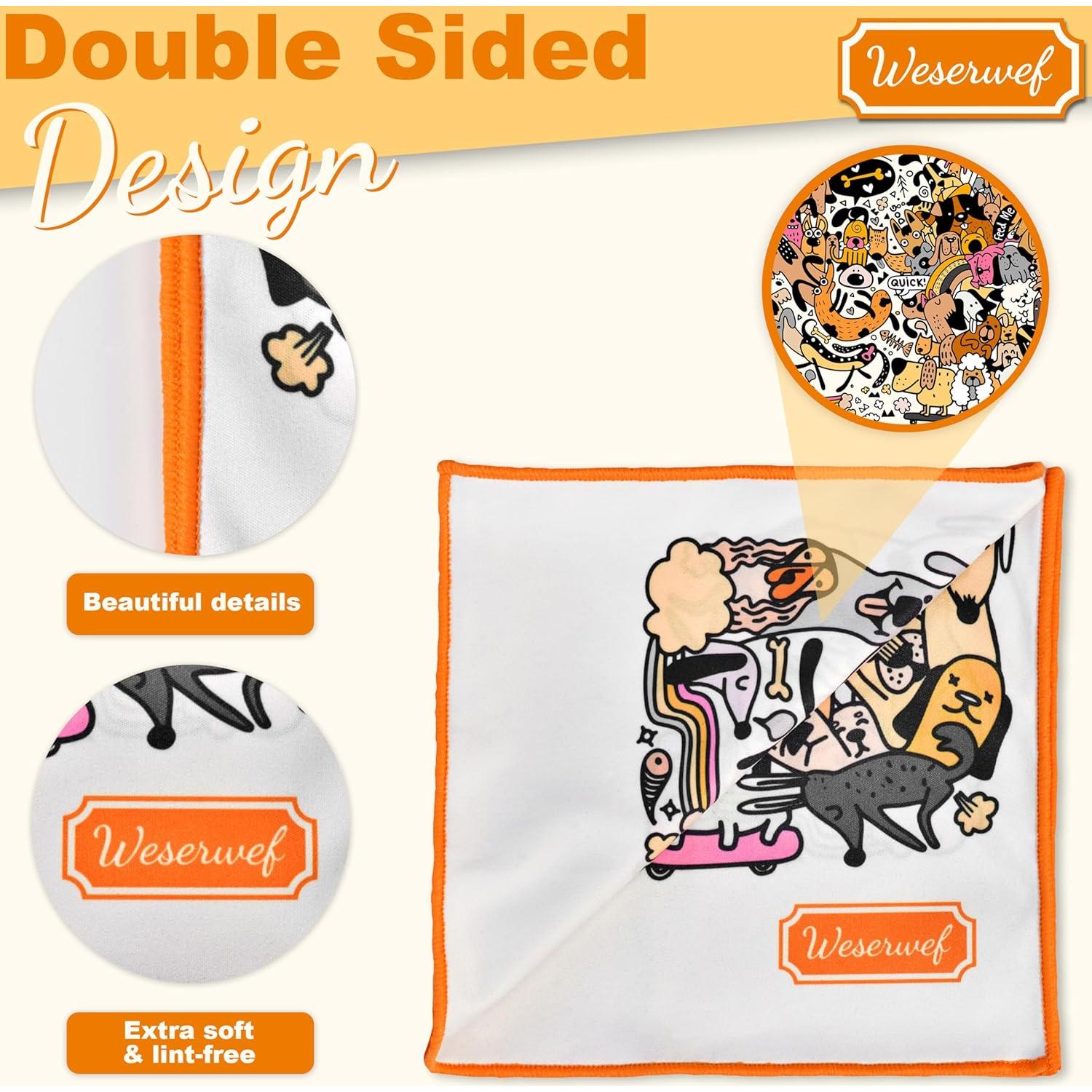 Paño de limpieza WESERWEF - Microfibra 30x30 cm Perros