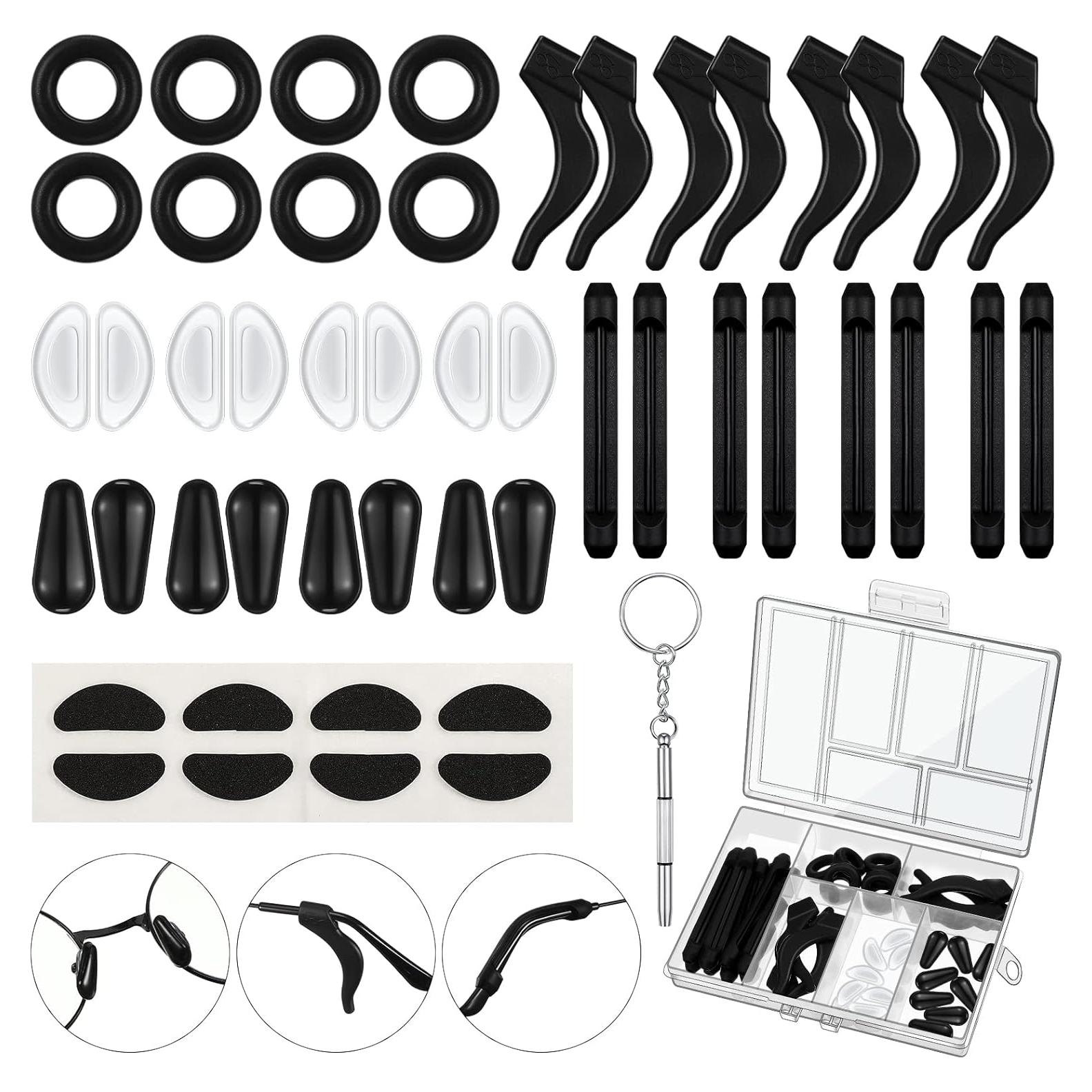 50 Piezas Accesorios para Gafas Konohan Almohadillas y Soportes