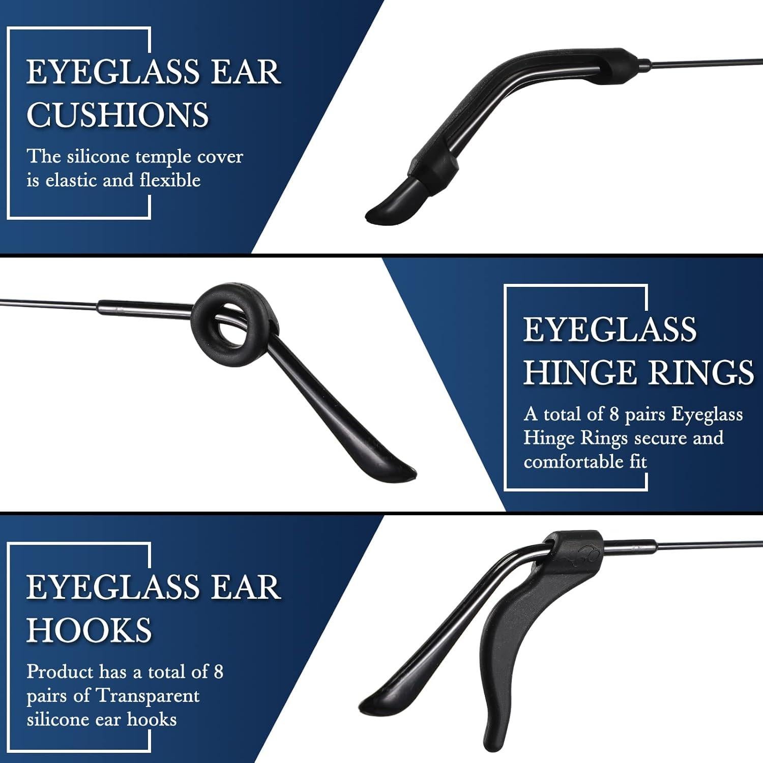 50 Piezas Accesorios para Gafas Konohan Almohadillas y Soportes