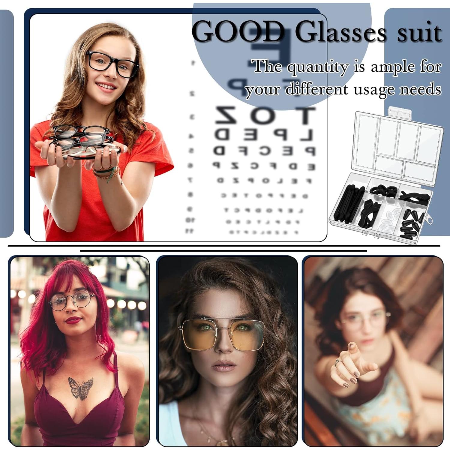 50 Piezas Accesorios para Gafas Konohan Almohadillas y Soportes