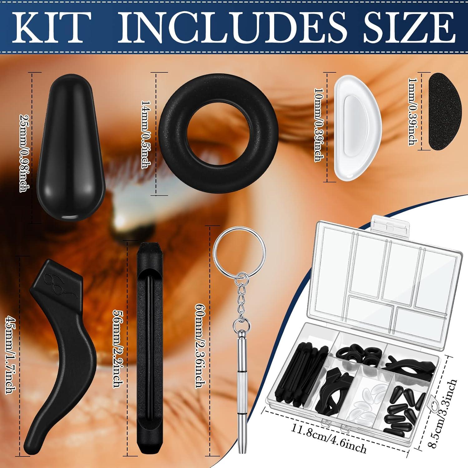 50 Piezas Accesorios para Gafas Konohan Almohadillas y Soportes