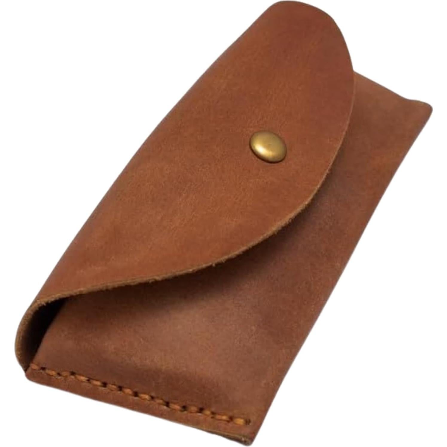 Funda de Gafas de Cuero CestAntiQ Marrón Compacta