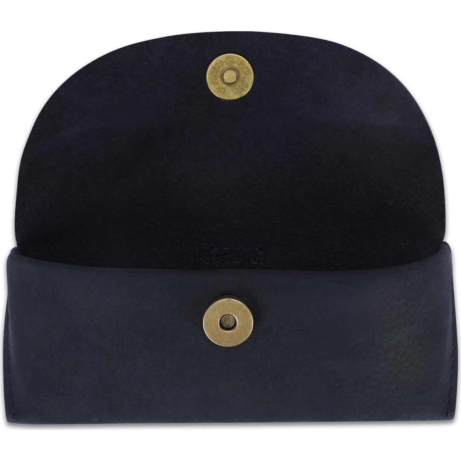 Estuche de Gafas de Sol CestAntiQ de Cuero Genuino Azul