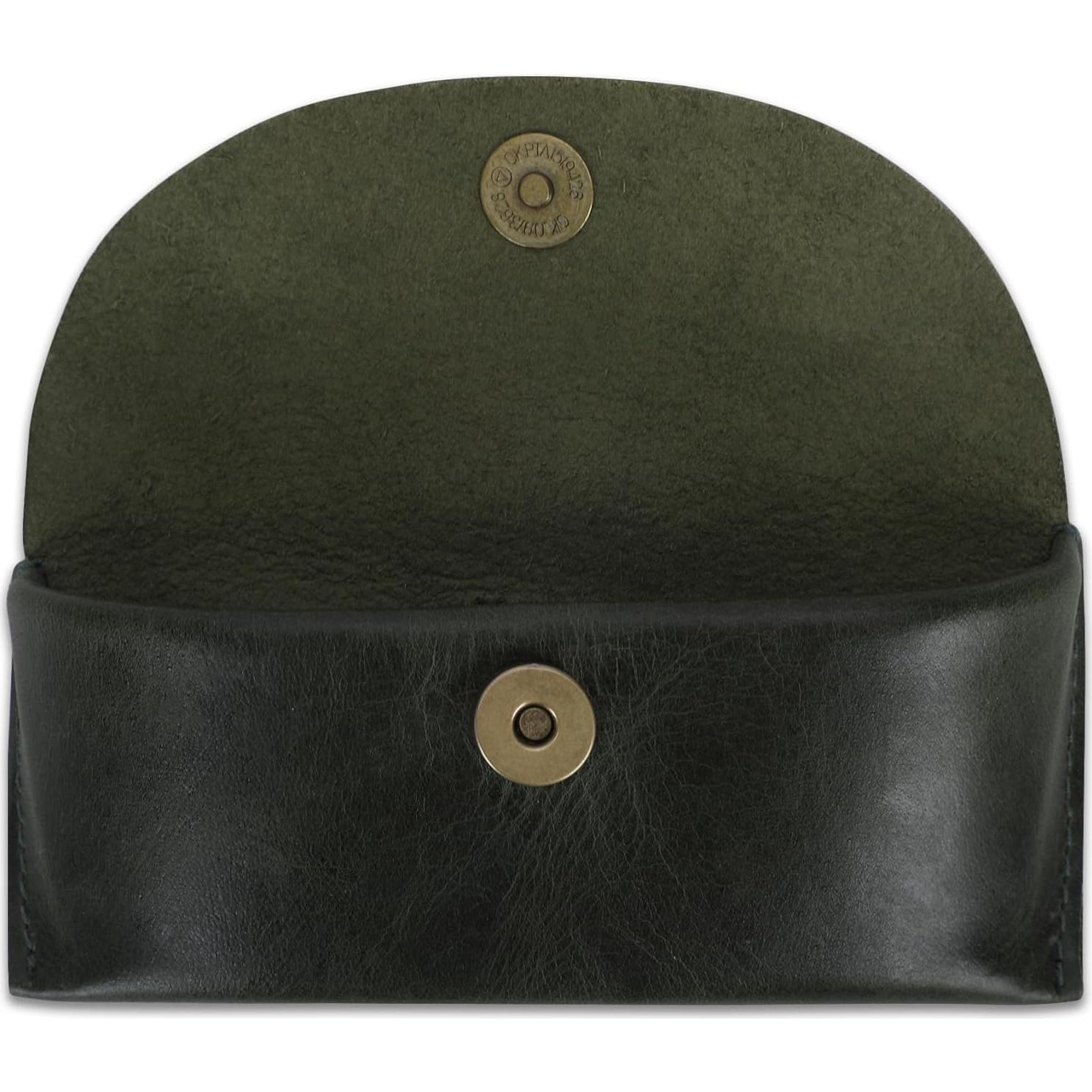 Funda de Gafas de Sol CestAntiQ Verde Cuero Genuino