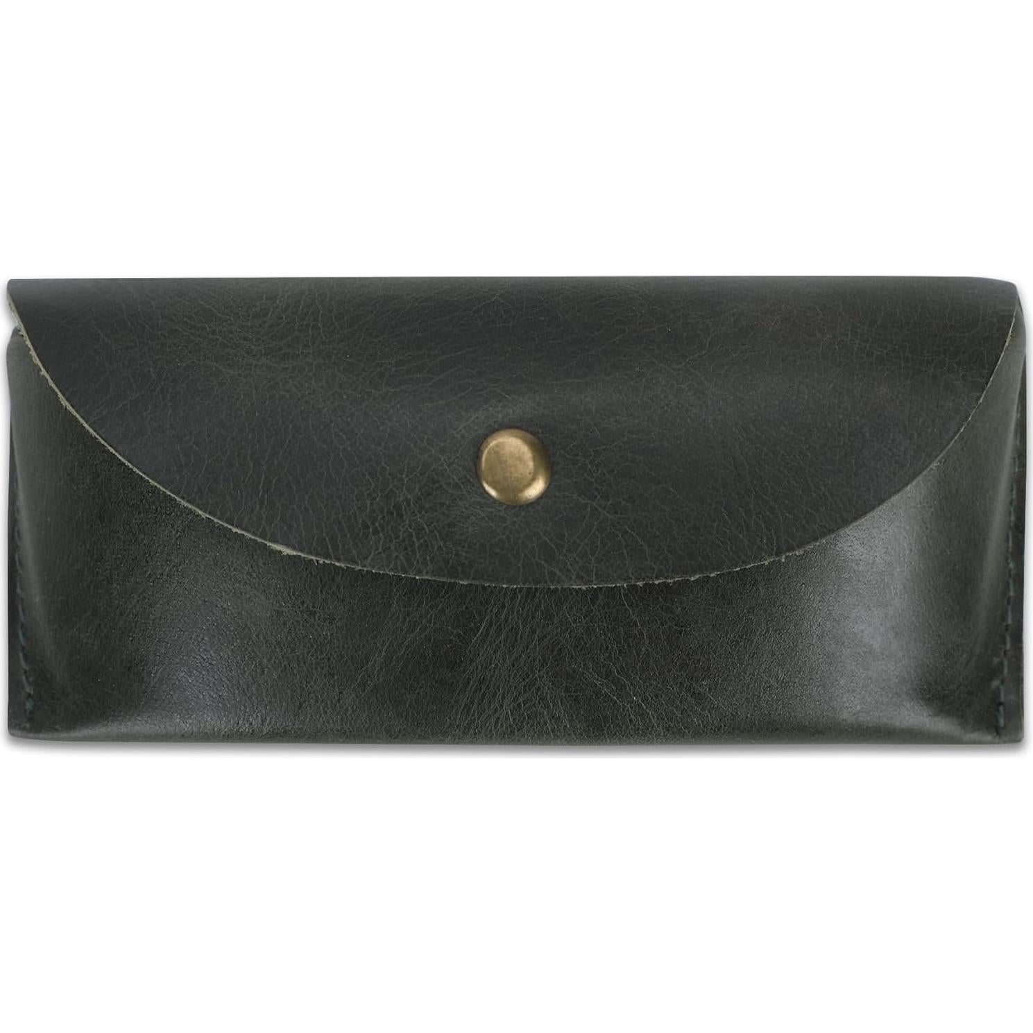 Funda de Gafas de Sol CestAntiQ Verde Cuero Genuino