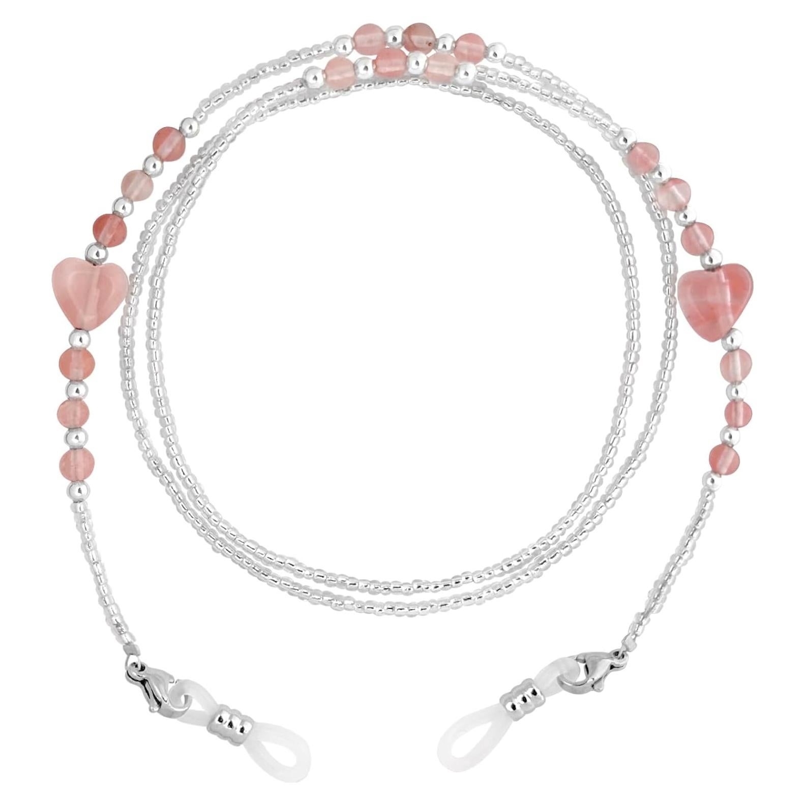 Cadena de Gafas BILIONE Rosa Claro 72 cm con Perlas