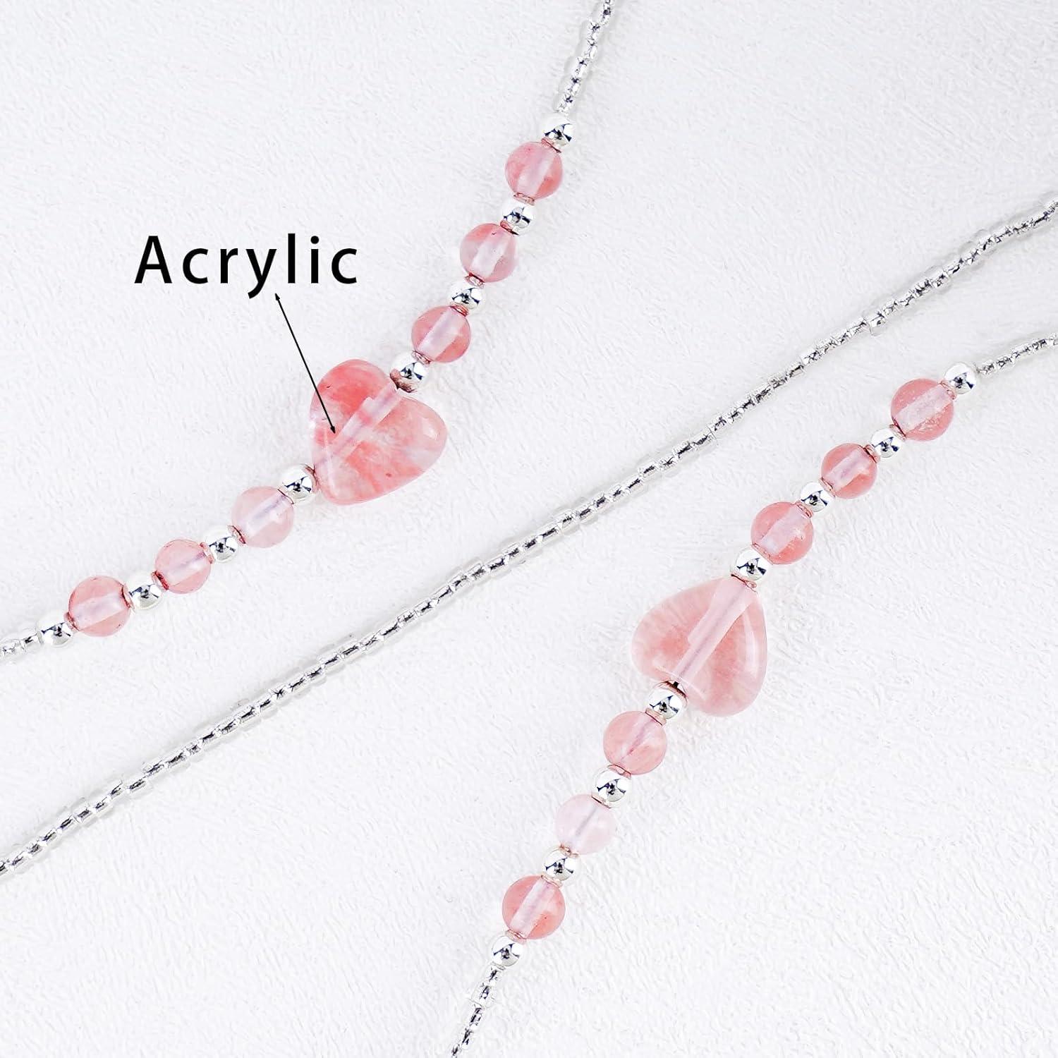 Cadena de Gafas BILIONE Rosa Claro 72 cm con Perlas