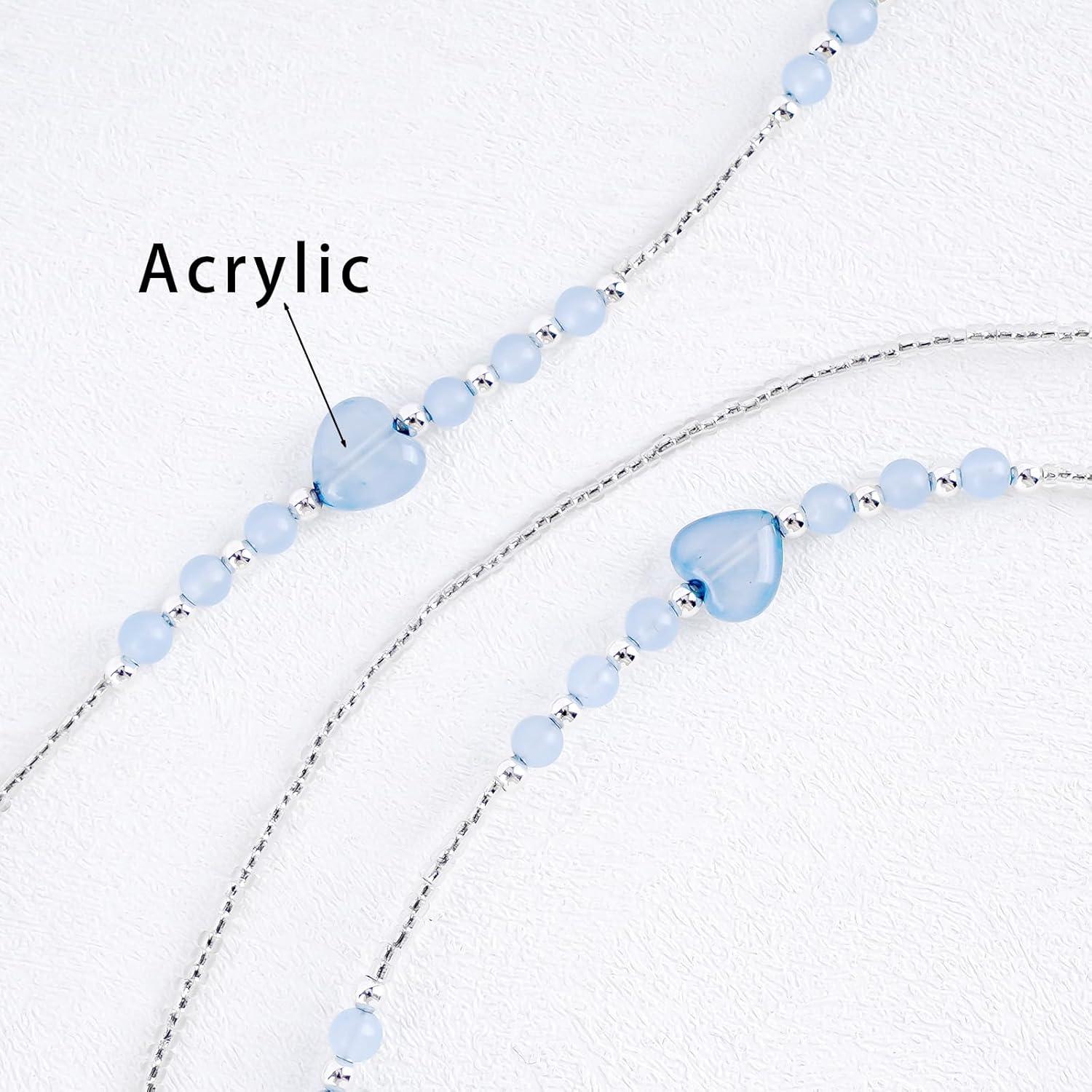 Cadena de Acrílico BILIONE para Gafas 72 cm Azul