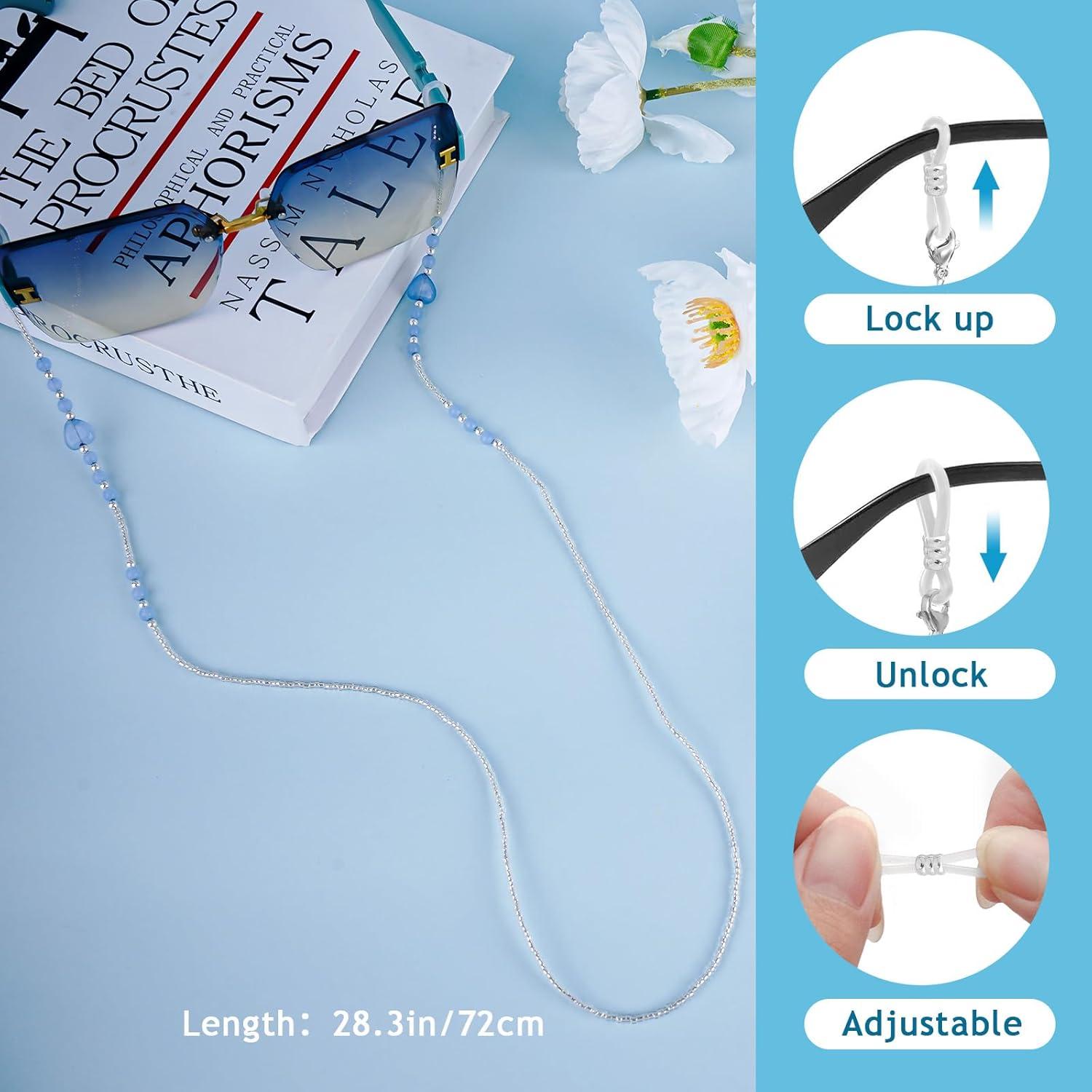 Cadena de Acrílico BILIONE para Gafas 72 cm Azul