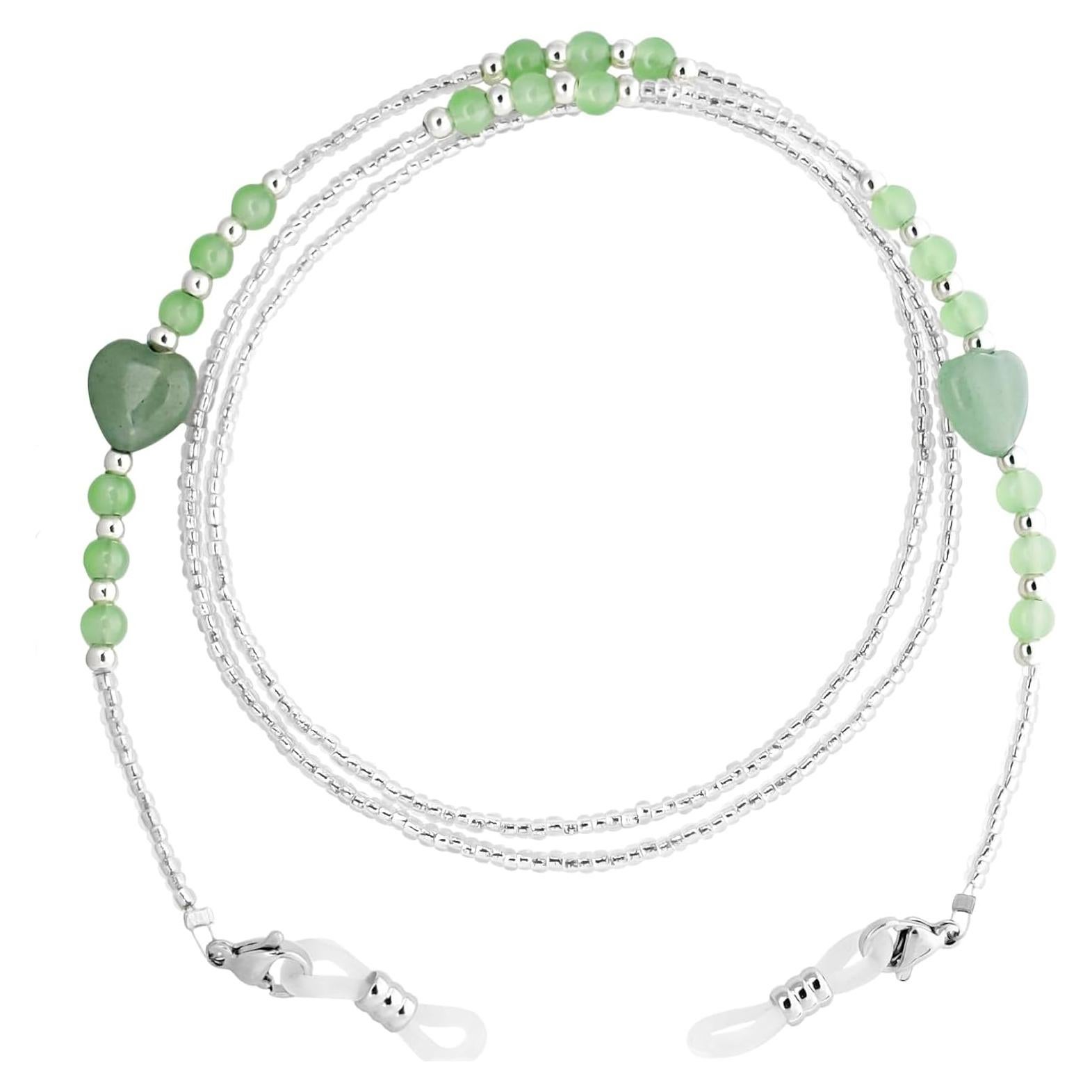 Cadena de Acrílico BILIONE para Gafas Verde 72 cm