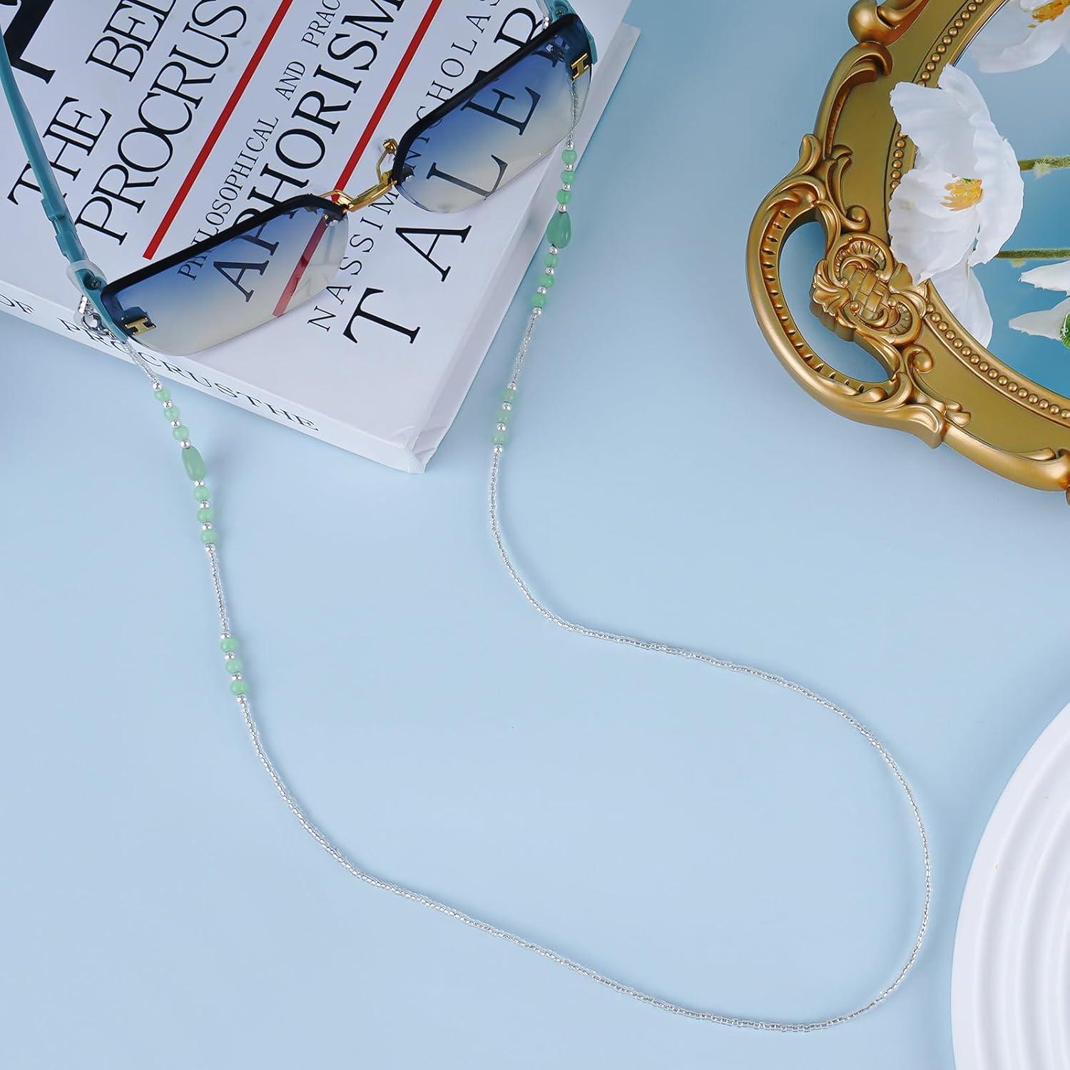 Cadena de Acrílico BILIONE para Gafas Verde 72 cm