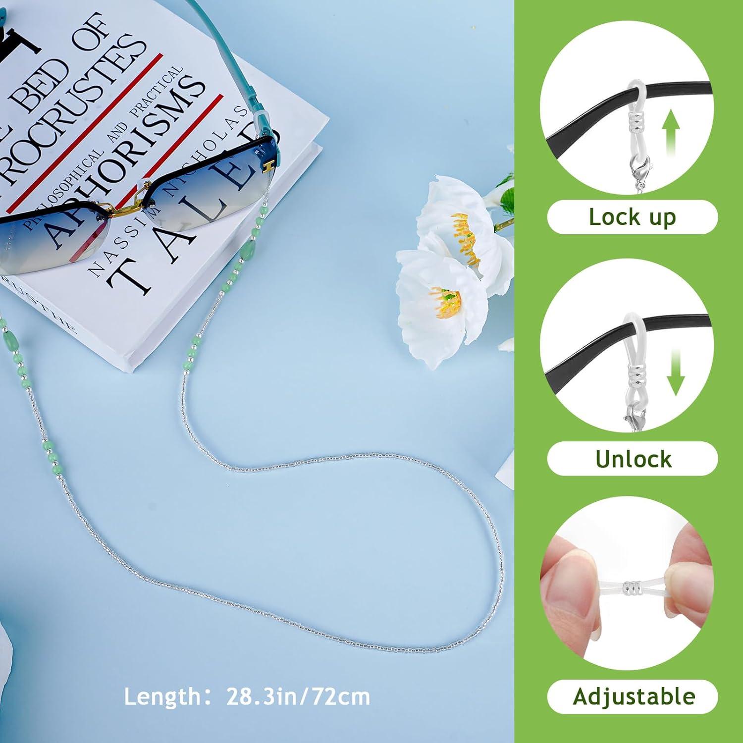 Cadena de Acrílico BILIONE para Gafas Verde 72 cm