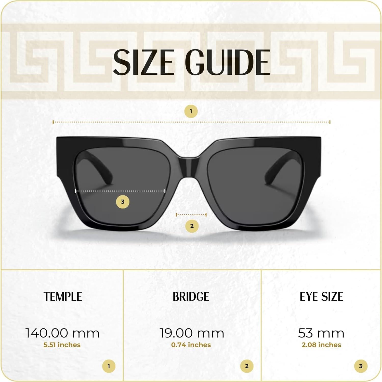 Gafas de sol cuadradas Versace VE4409F para mujeres + Kit de cuidado