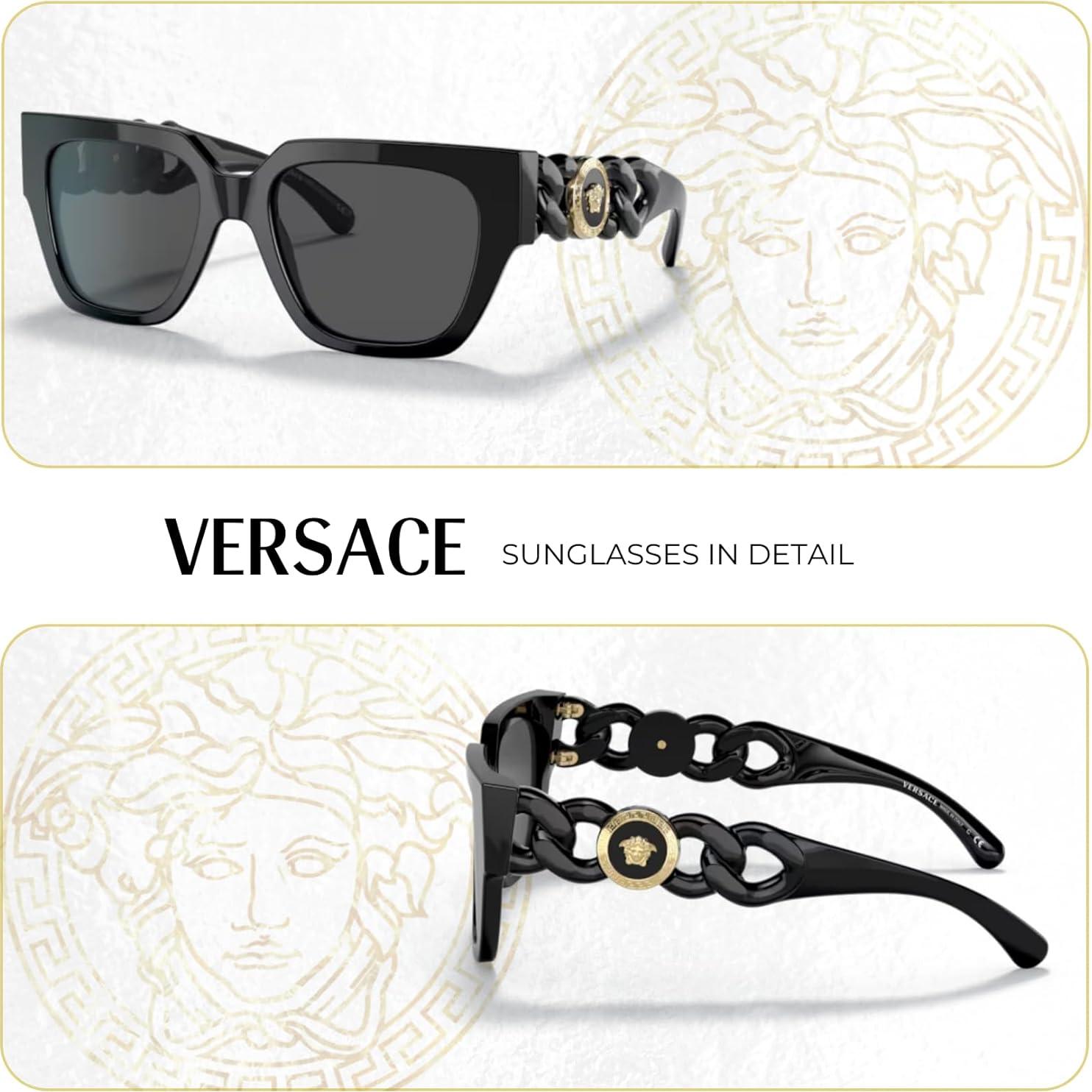 Gafas de sol cuadradas Versace VE4409F para mujeres + Kit de cuidado
