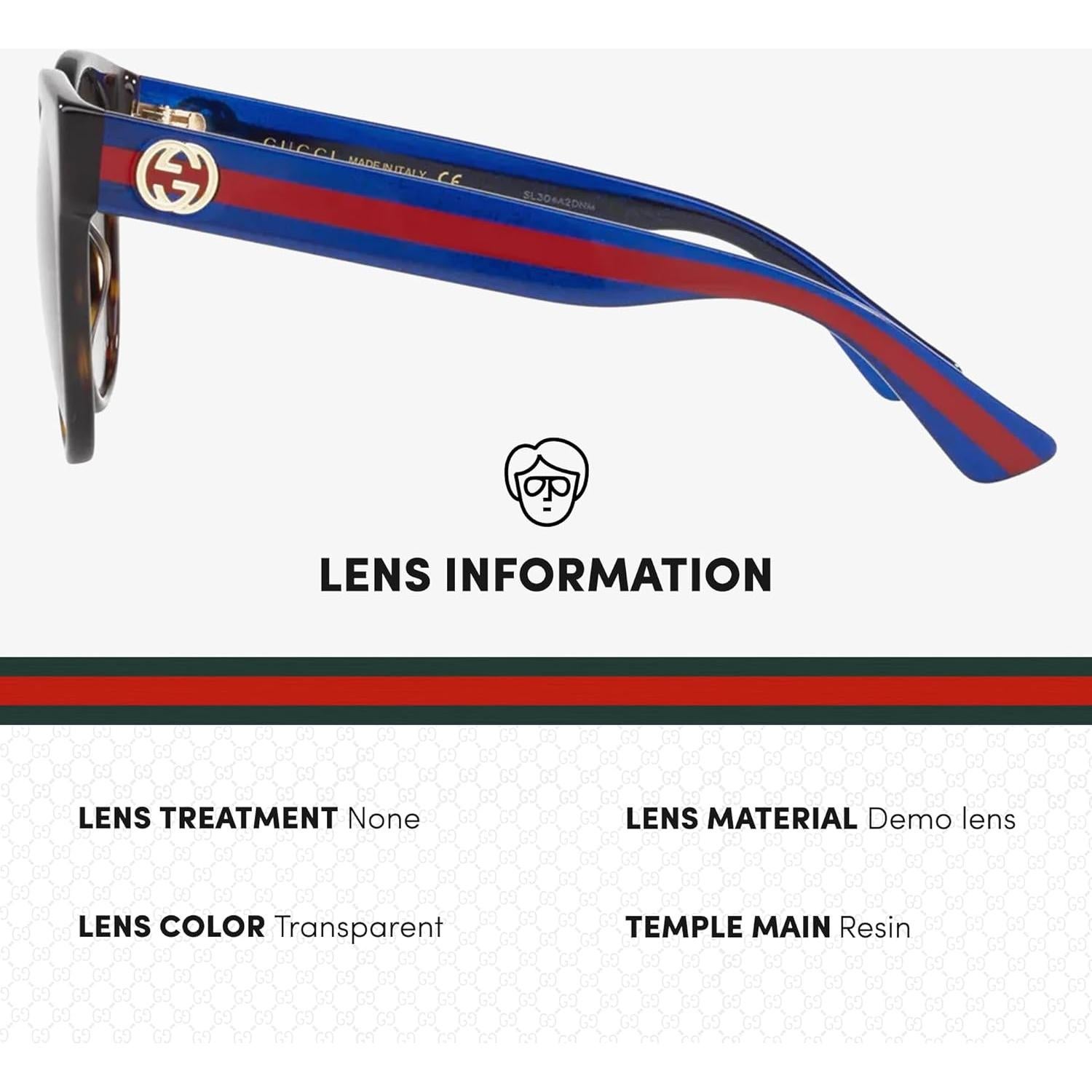 Gafas de Sol Gucci GG0038ON Cuadradas 54mm Havana/Azul