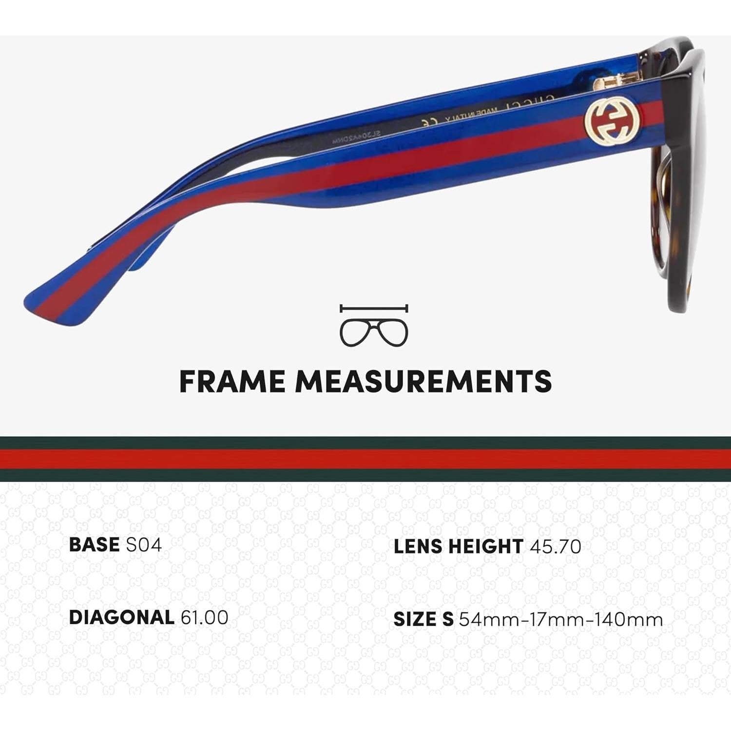 Gafas de Sol Gucci GG0038ON Cuadradas 54mm Havana/Azul