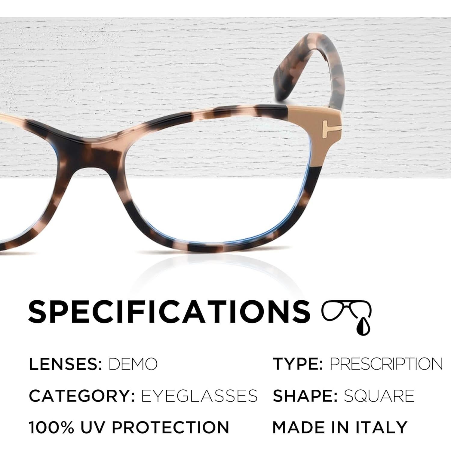 Gafas Tom Ford FT5638-B Cuadradas + Kit de Limpieza