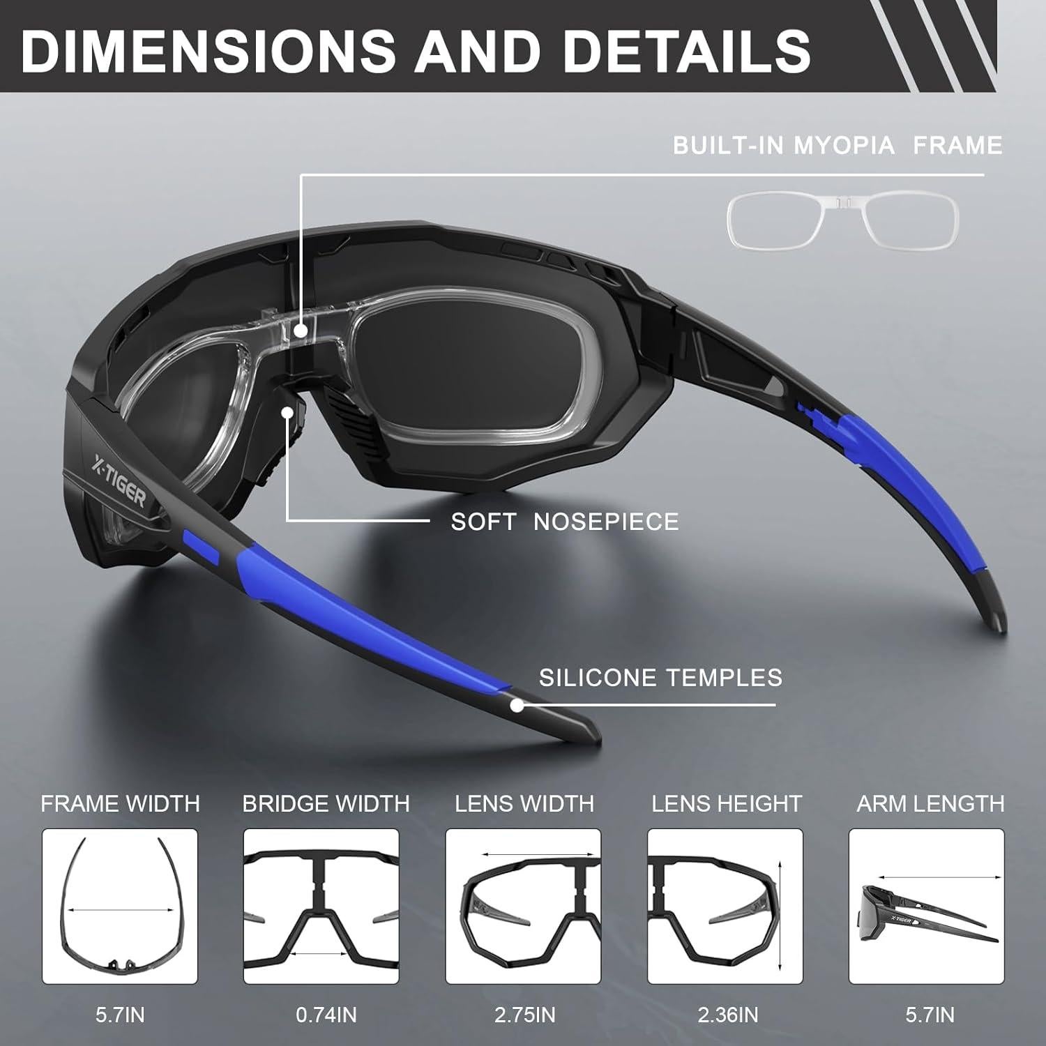 Gafas de Sol X-TIGER Polarizadas UV400 para Deportes