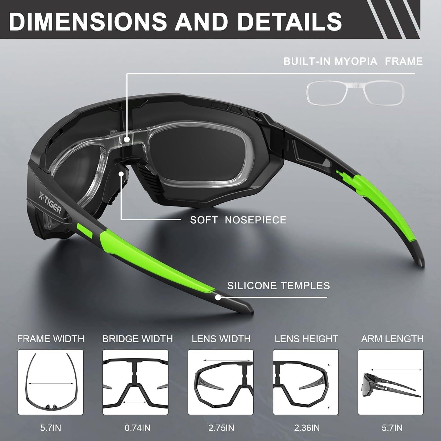 Gafas de Sol X-TIGER Polarizadas UV400 para Deportes