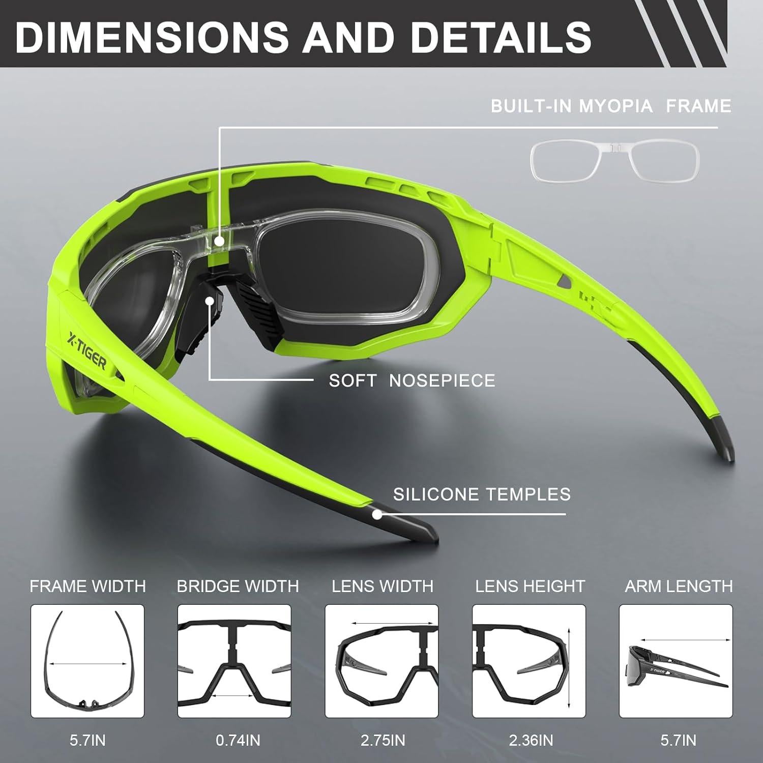 Gafas de Sol X-TIGER Polarizadas UV400 para Deportes