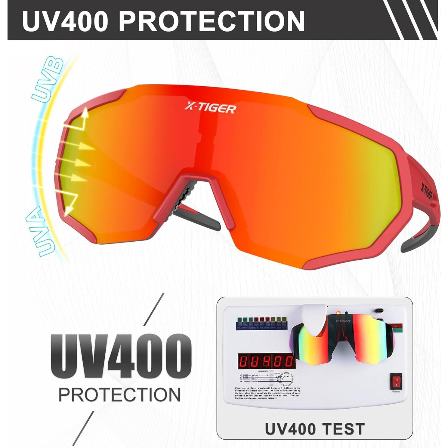 Gafas de Sol X-TIGER Jpc-d Polarizadas UV400 Rojo