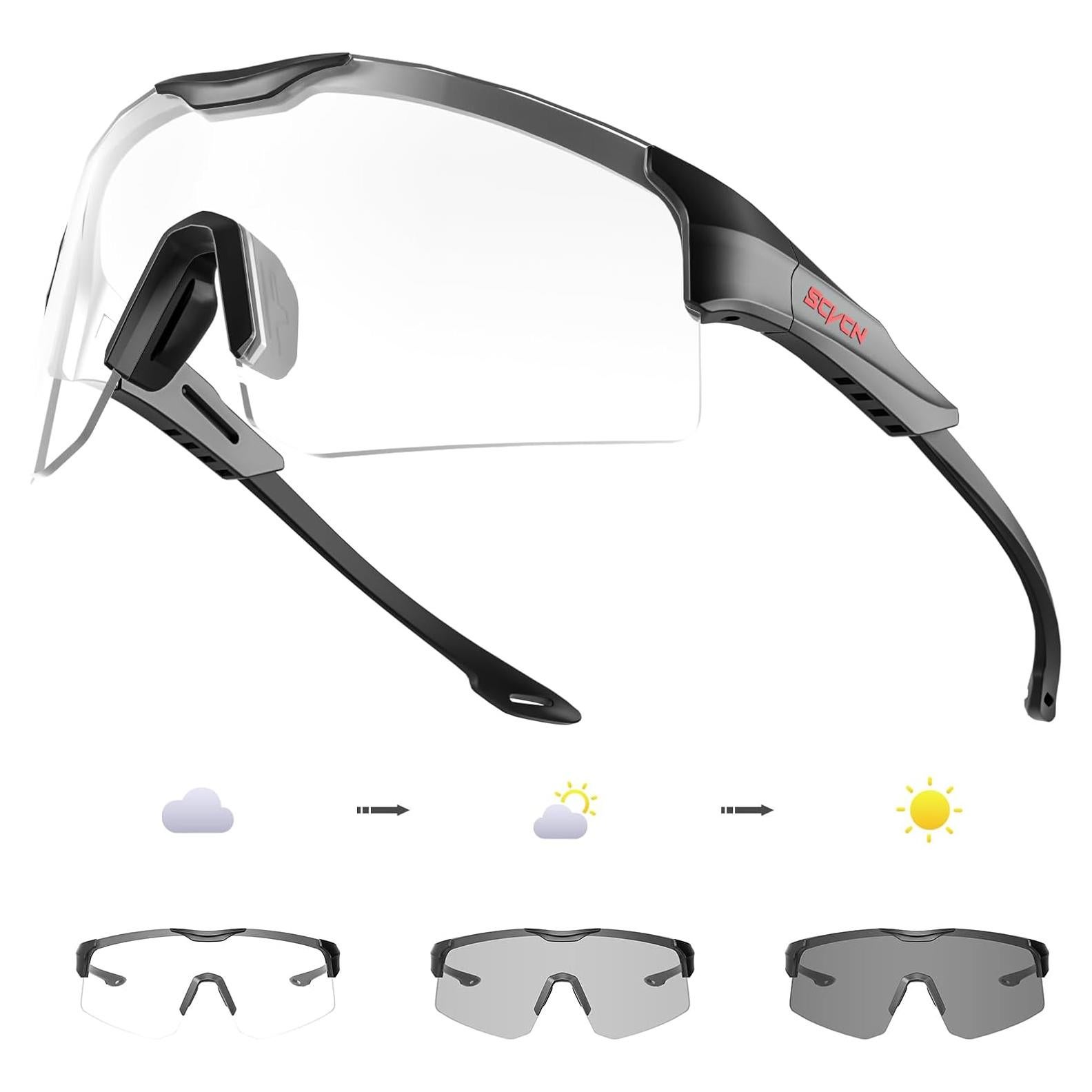 Gafas de Ciclismo Fotoquímicas KAPVOE UV400 Ajustables