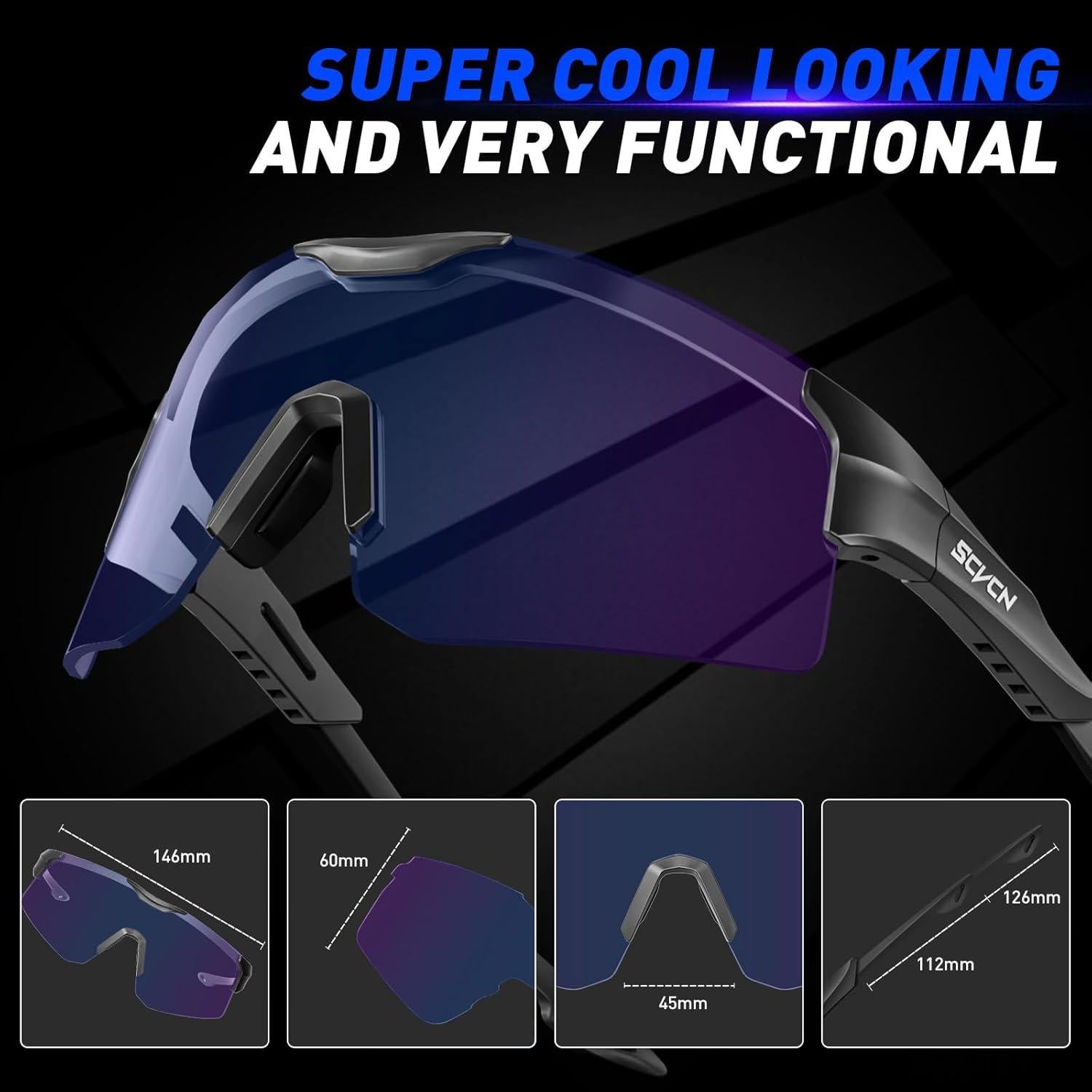 Gafas de Ciclismo KAPVOE S111 Fotoquímicas UV400