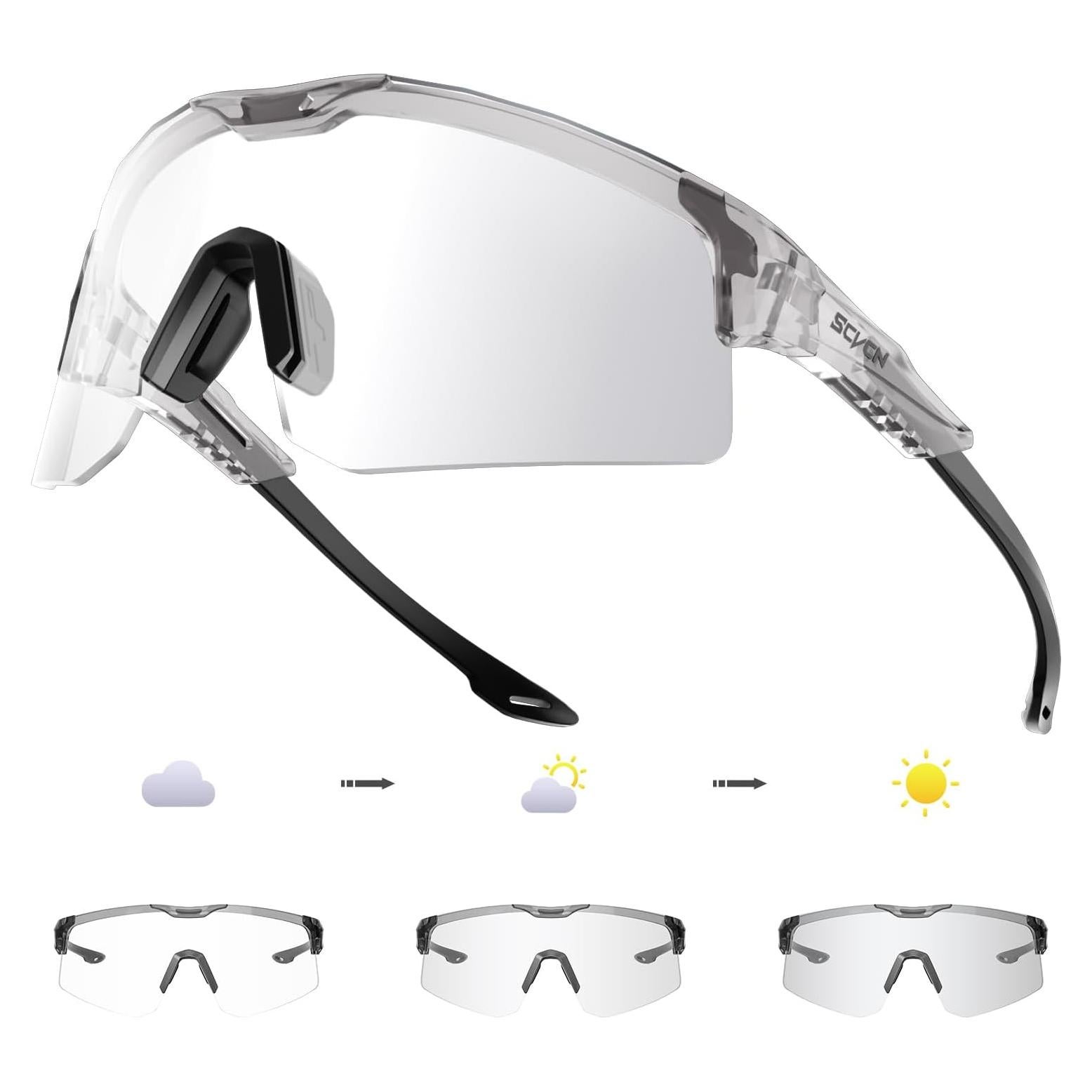 Gafas de Ciclismo KAPVOE Fotoquímicas UV400 Ajustables
