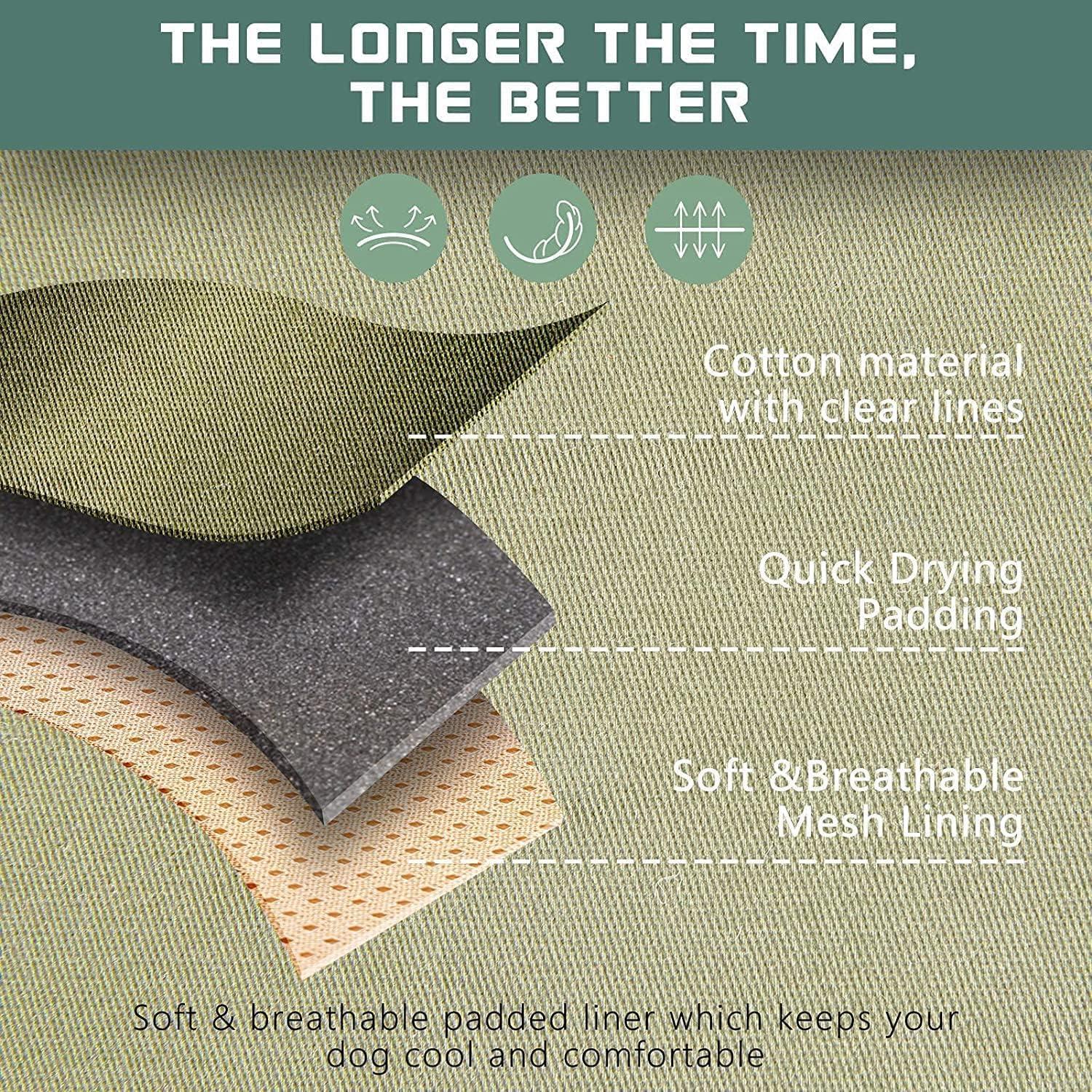 Arnés para Perros Bumbin L Verde Militar Ajustable Sin Tirones