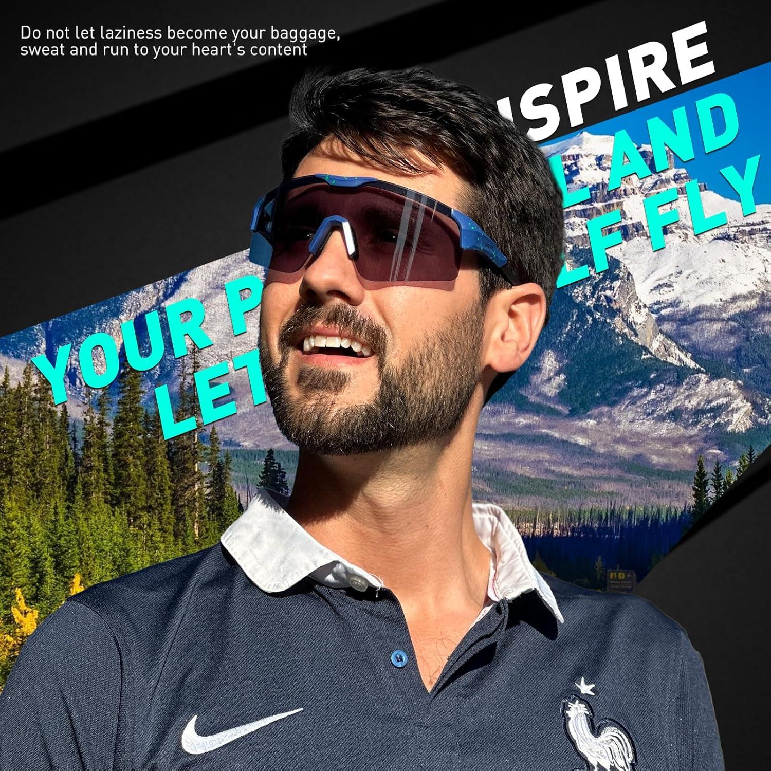 Gafas de Ciclismo KAPVOE Fotoquímicas UV400 Ajustables