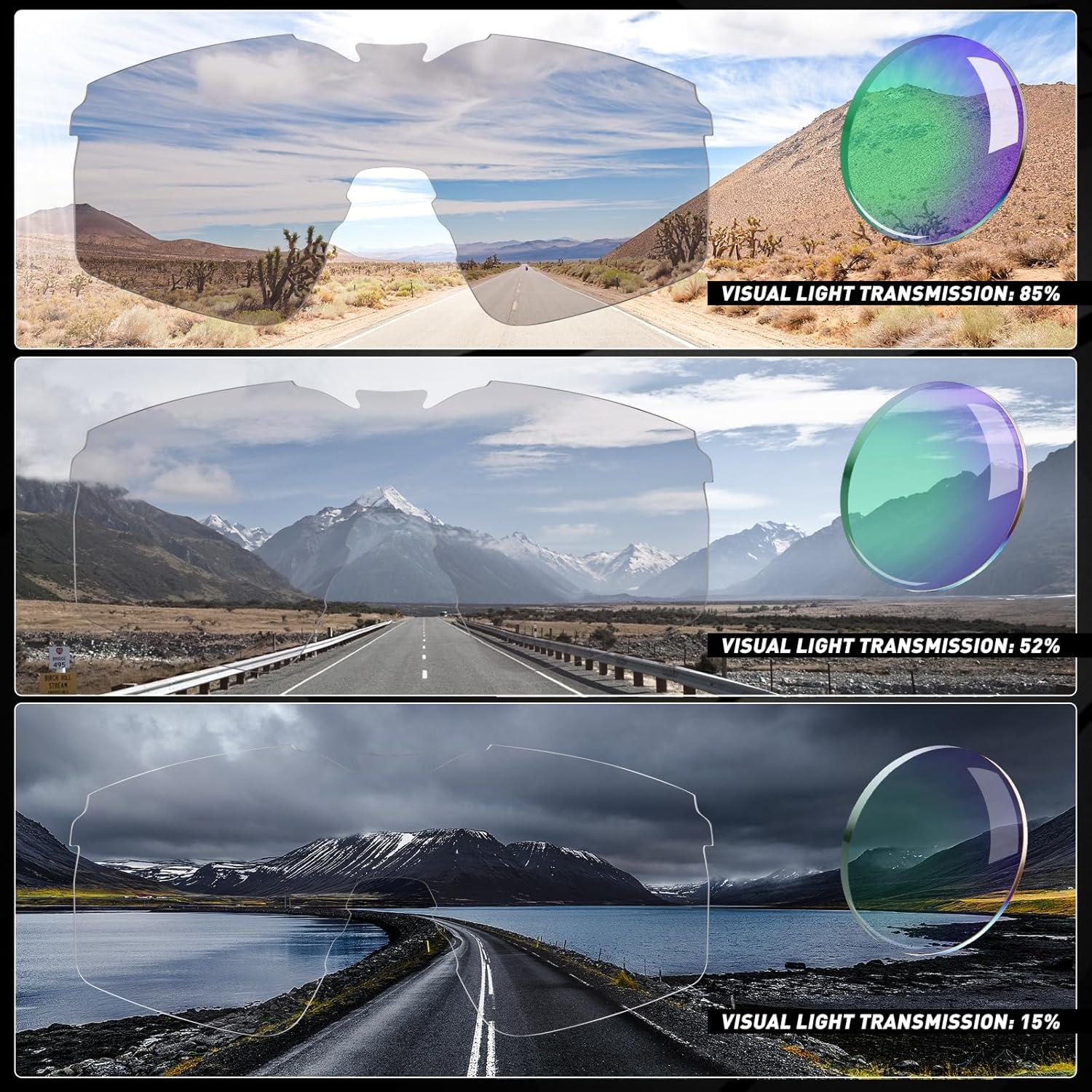 Gafas de Ciclismo KAPVOE Fotoquímicas UV400 para Adultos