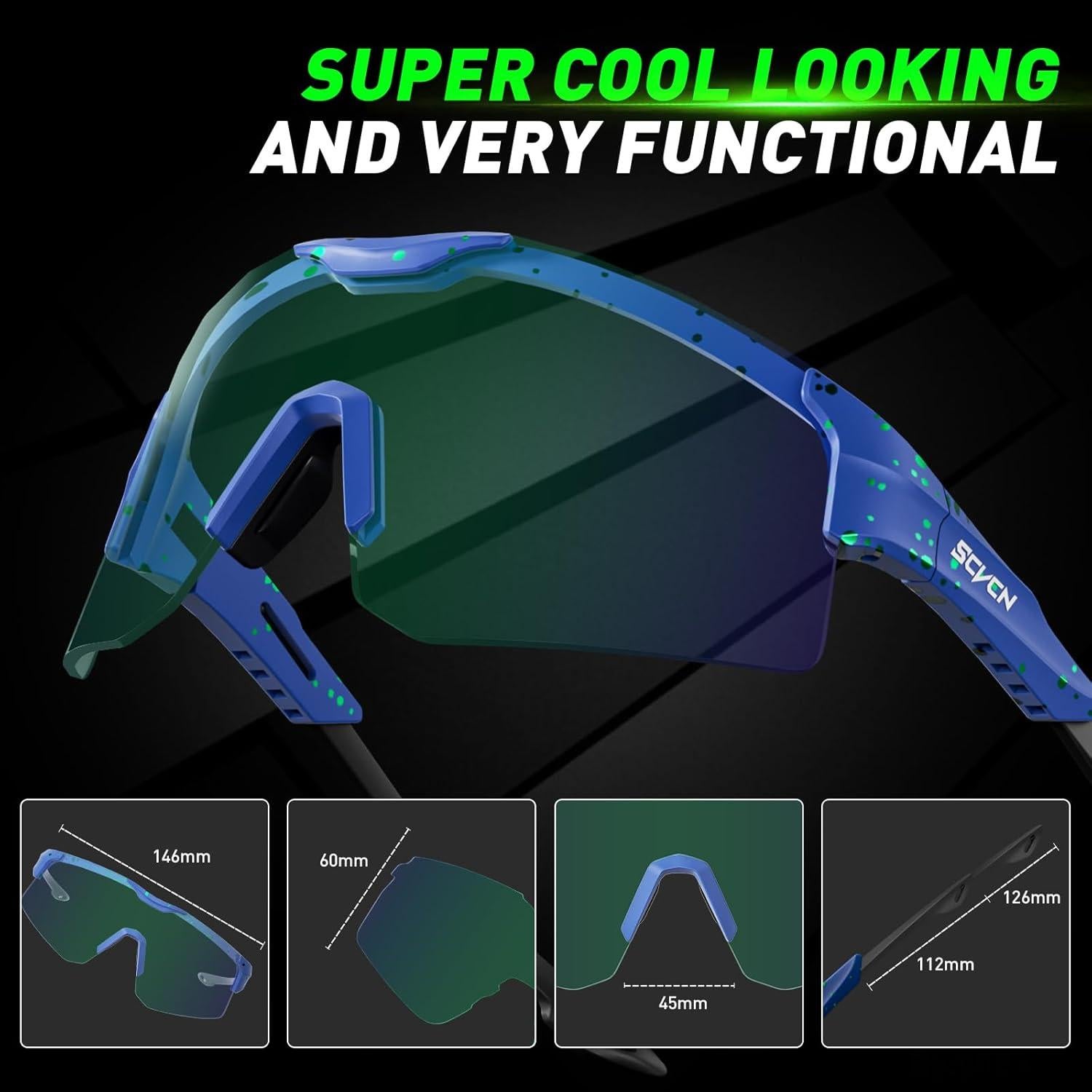 Gafas de Ciclismo KAPVOE Fotoquímicas UV400 para Adultos