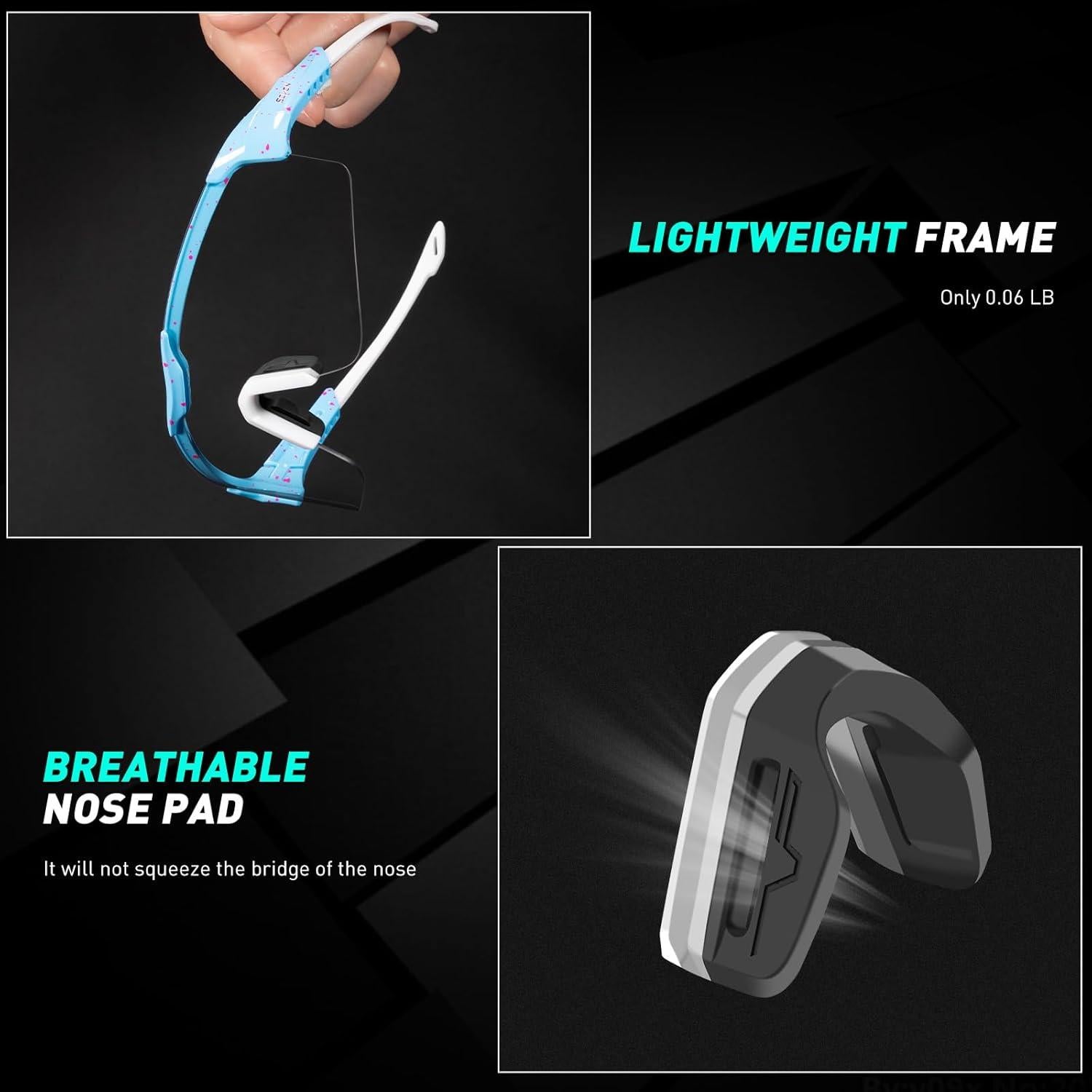 Gafas de Ciclismo KAPVOE Fotoquímicas UV400 Ajustables