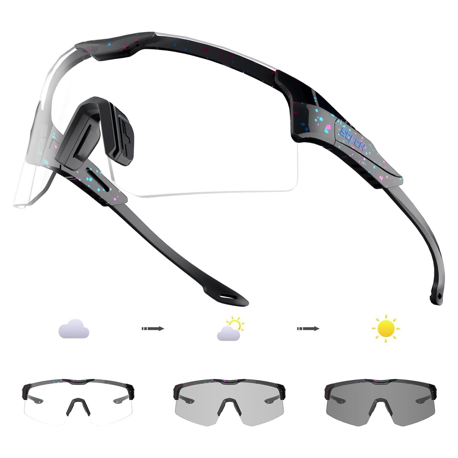 Gafas de Ciclismo KAPVOE Fotoquímicas UV400 Ajustables