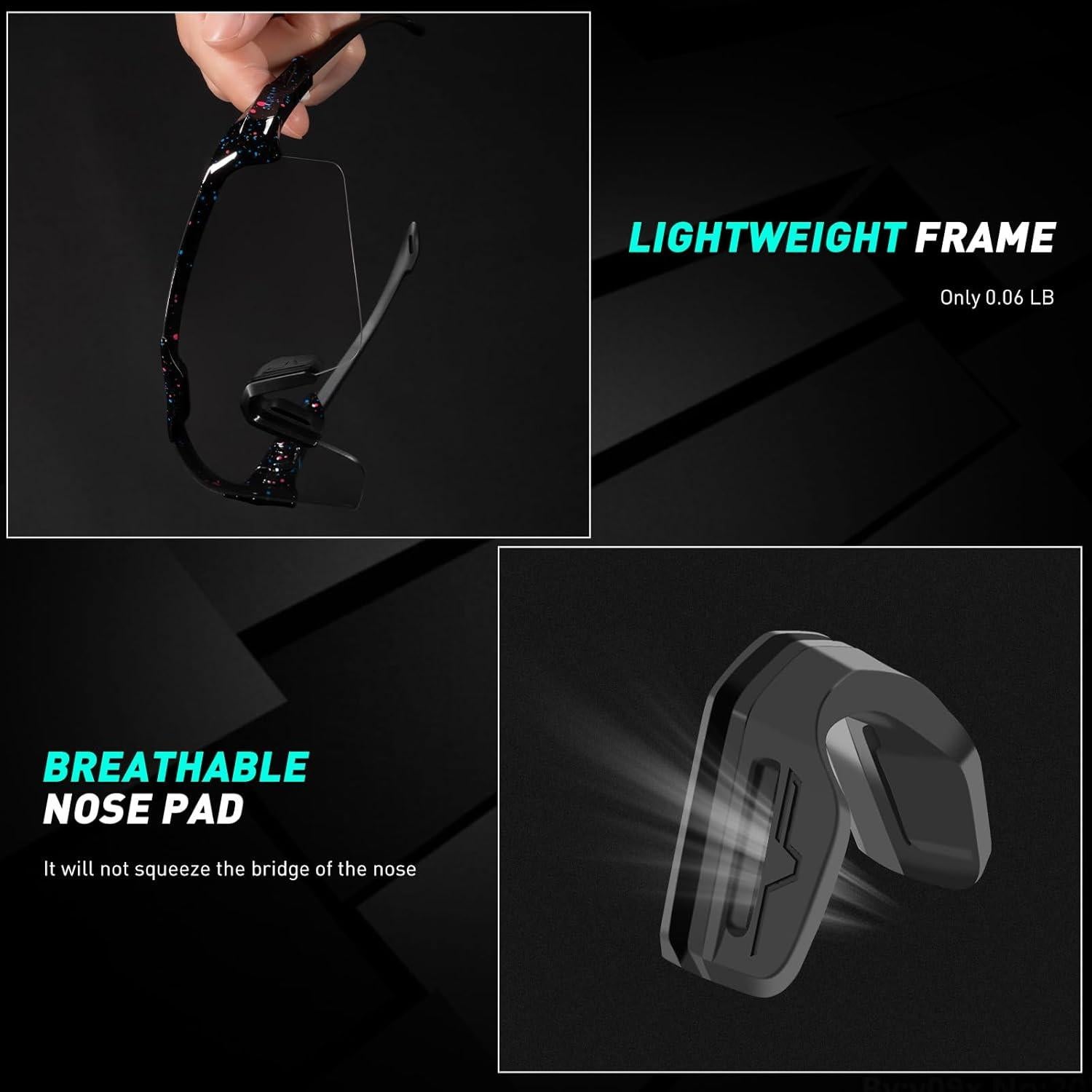 Gafas de Ciclismo KAPVOE Fotoquímicas UV400 Ajustables