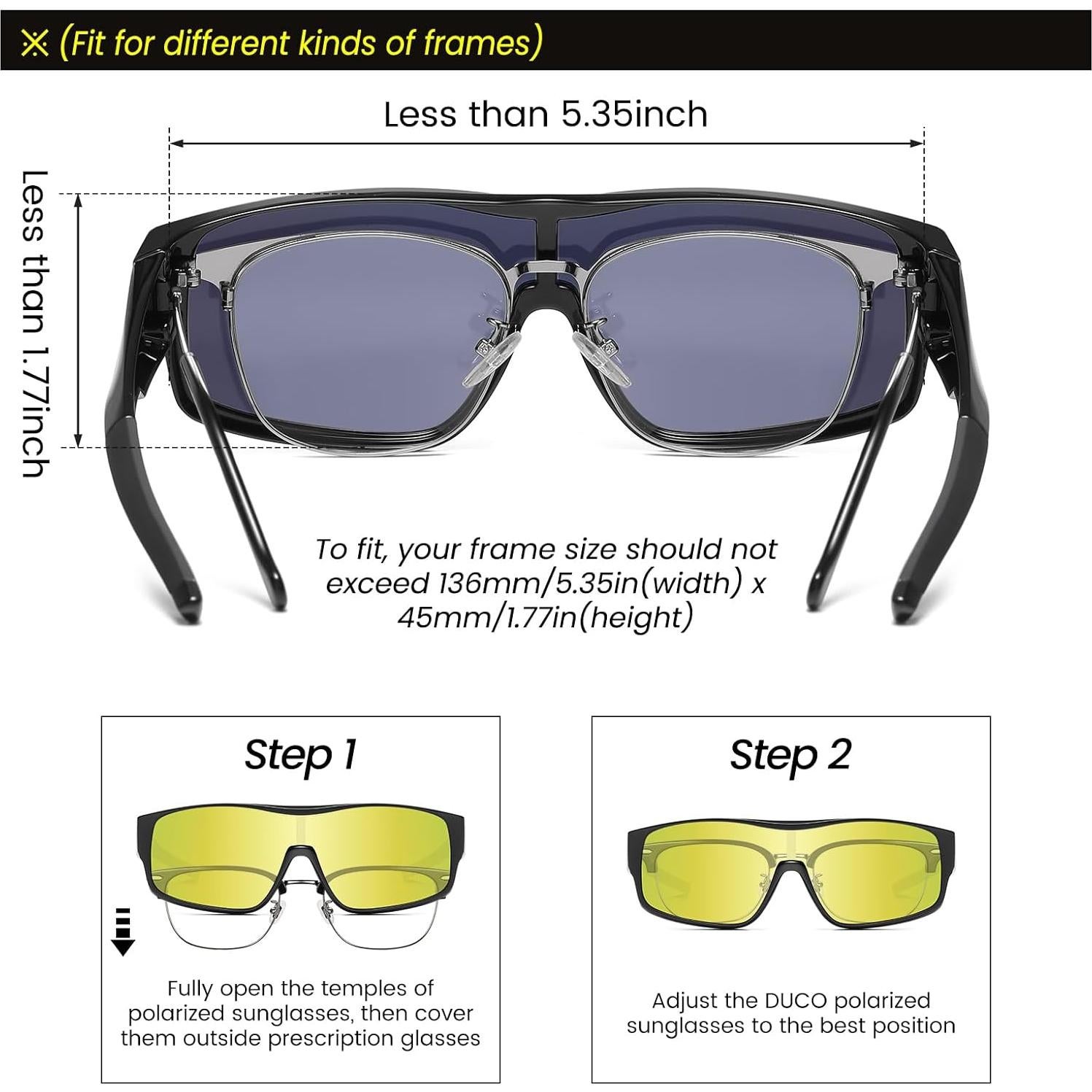 Gafas de sol polarizadas DUCO DC8980 ajuste deportivo UV400