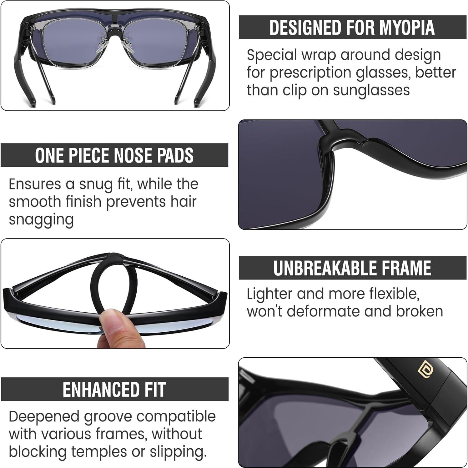 Gafas de sol polarizadas DUCO DC8980 ajuste deportivo UV400