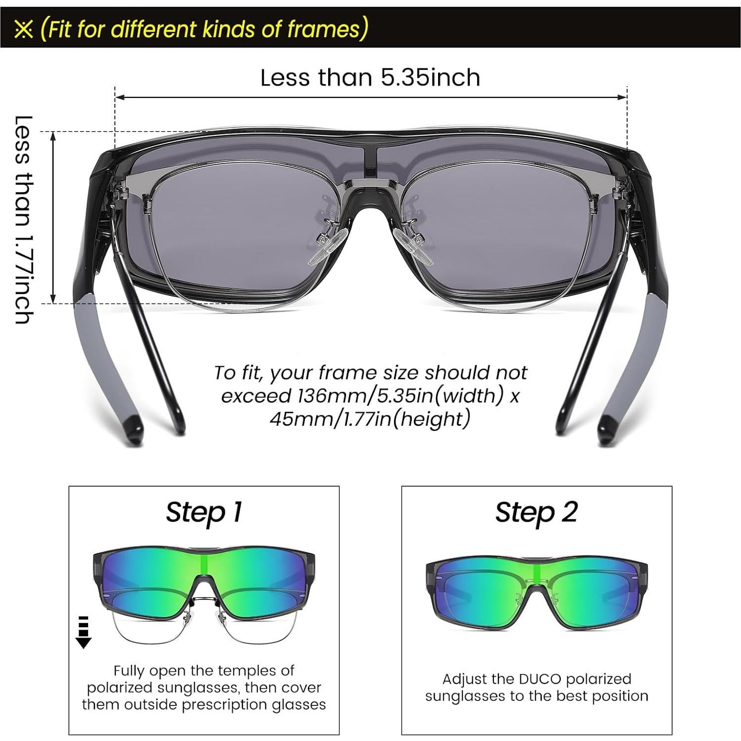 Gafas de sol polarizadas DUCO DC8980 ajuste deportivo UV400