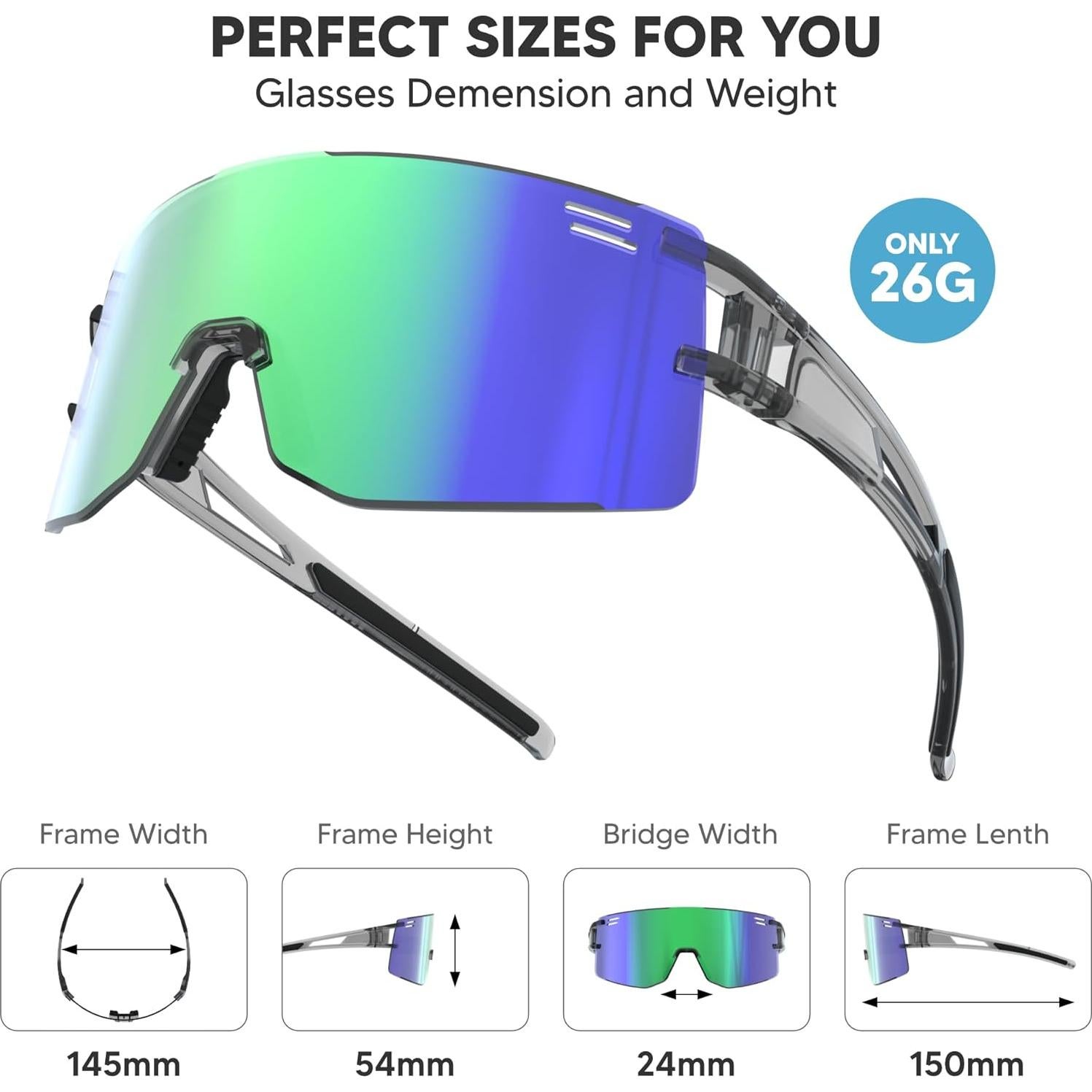 Gafas de Sol G2RISE CG01 UV400 para Ciclismo y Béisbol