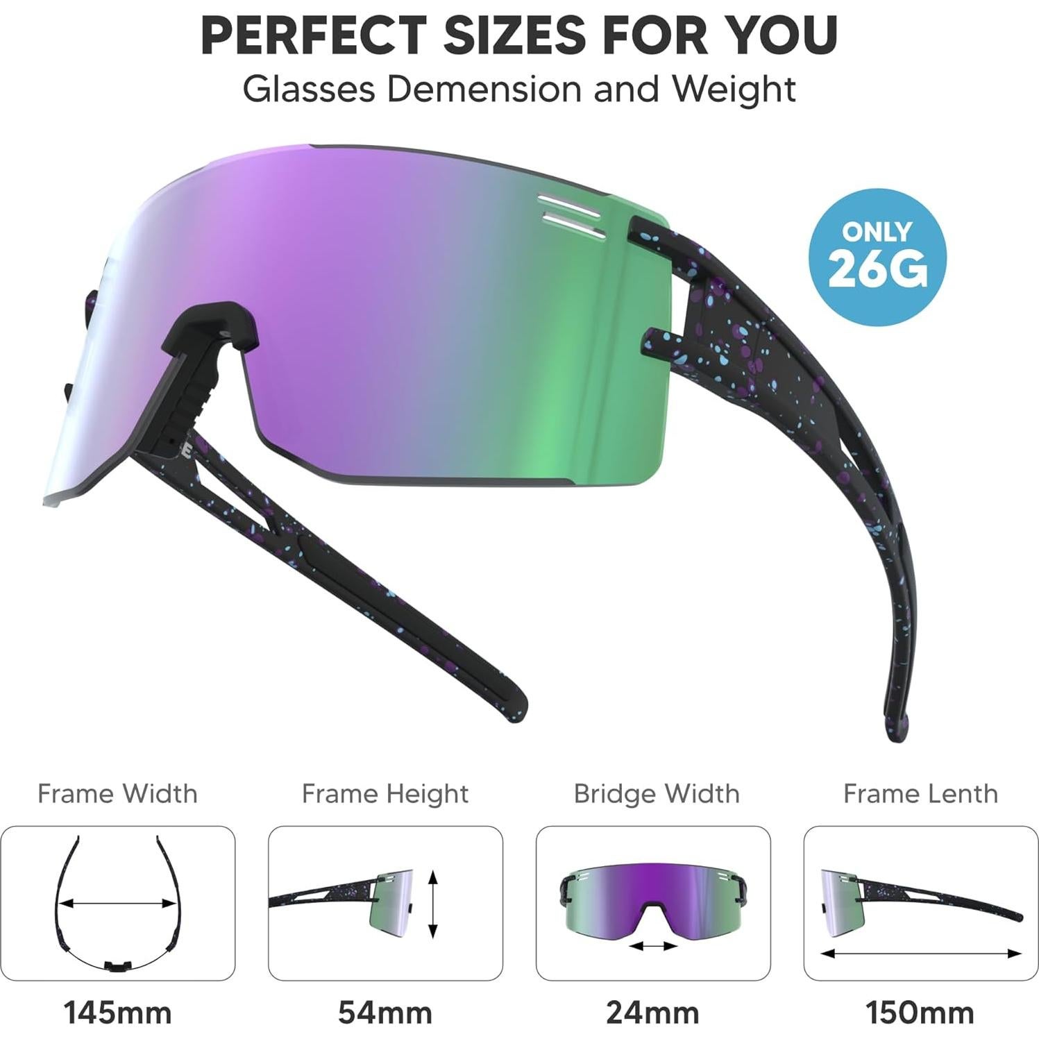 Gafas de Sol G2RISE CG01 UV400 para Ciclismo y Béisbol