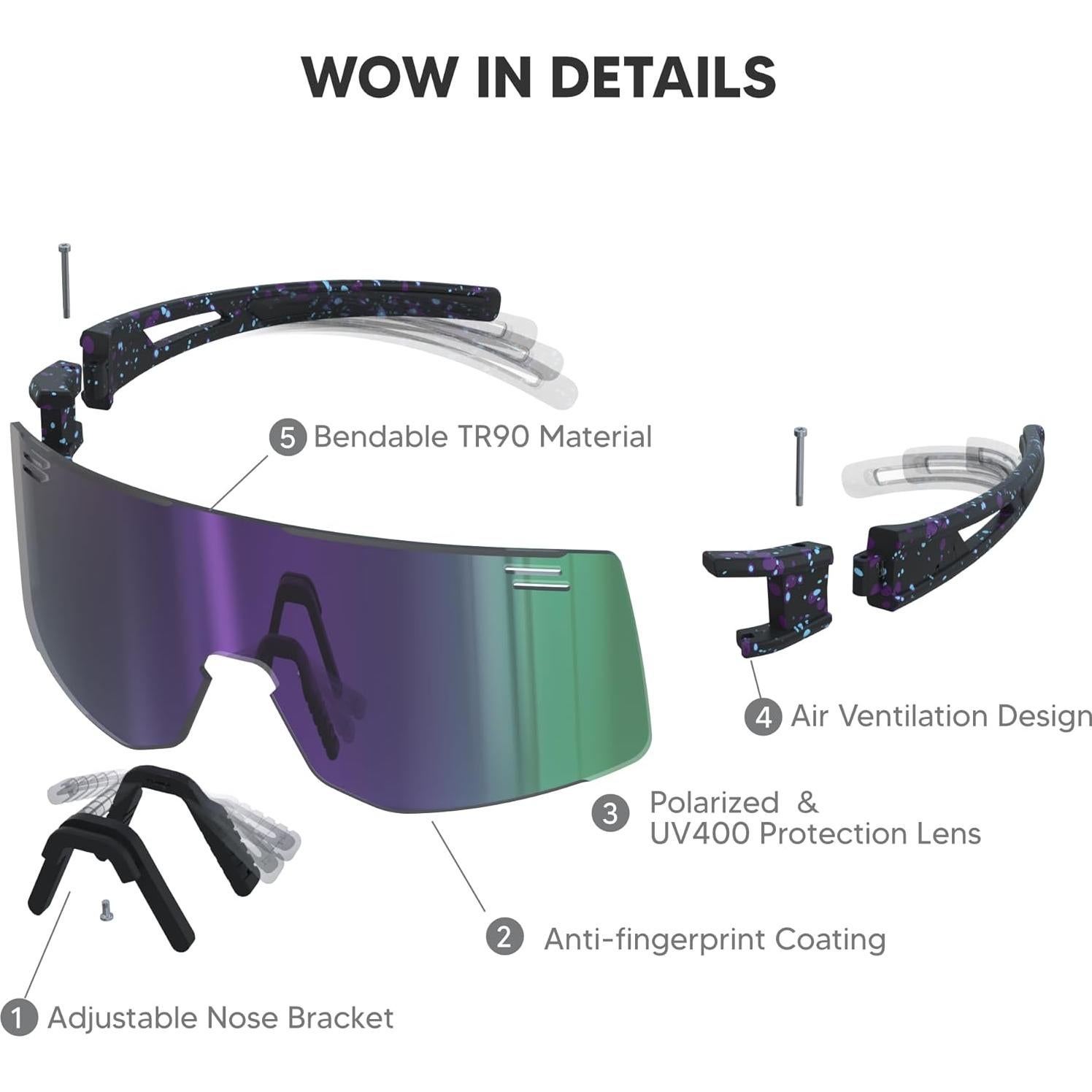 Gafas de Sol G2RISE CG01 UV400 para Ciclismo y Béisbol