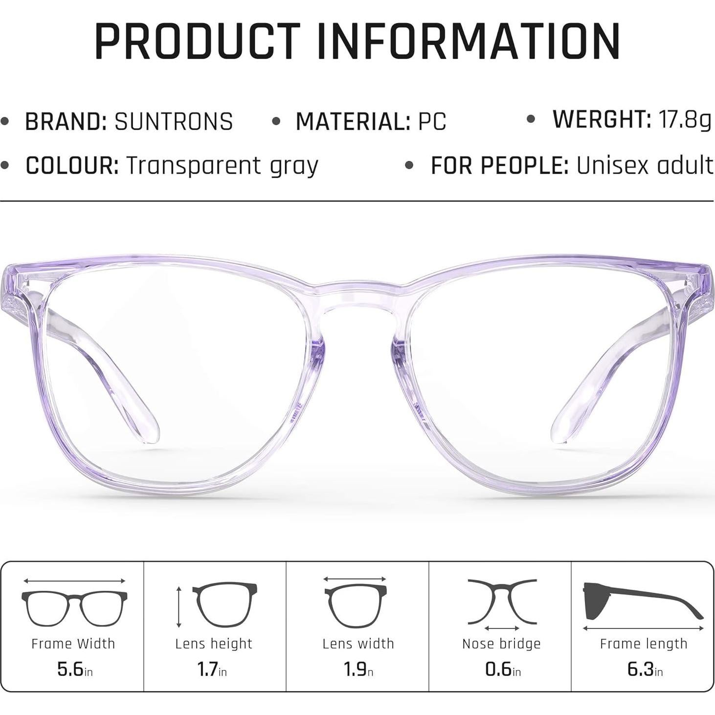 Gafas de Seguridad Antivaho Antirayaduras Púrpura Claro