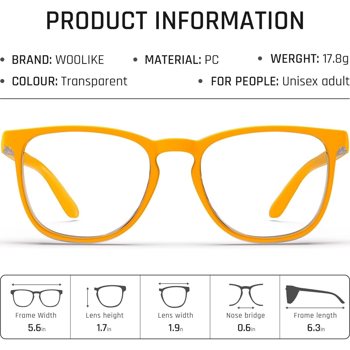 Gafas de Seguridad Antivaho Amarillo Huevo para Adultos