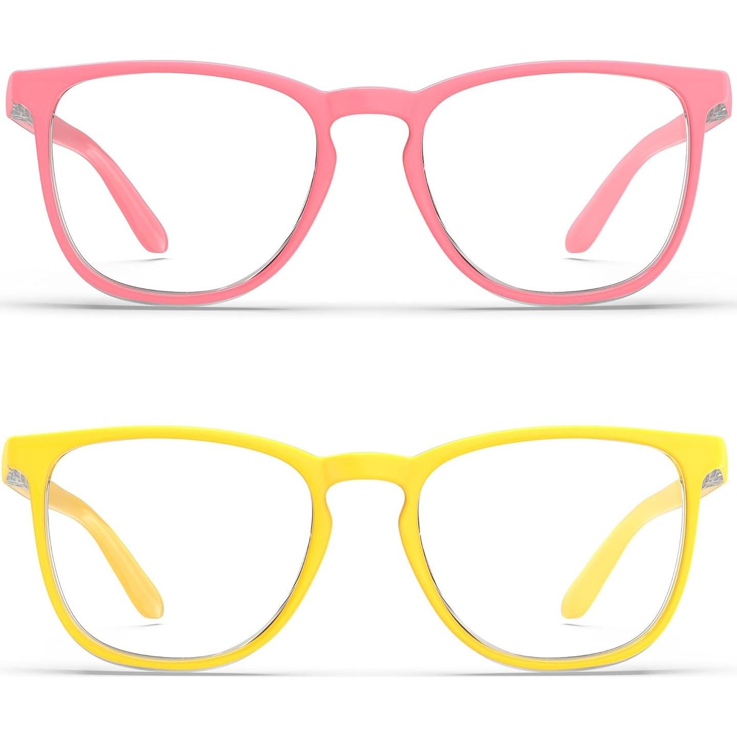 Gafas de Seguridad Antivaho Policarbonato 2 Pzs Rosa Amarillo