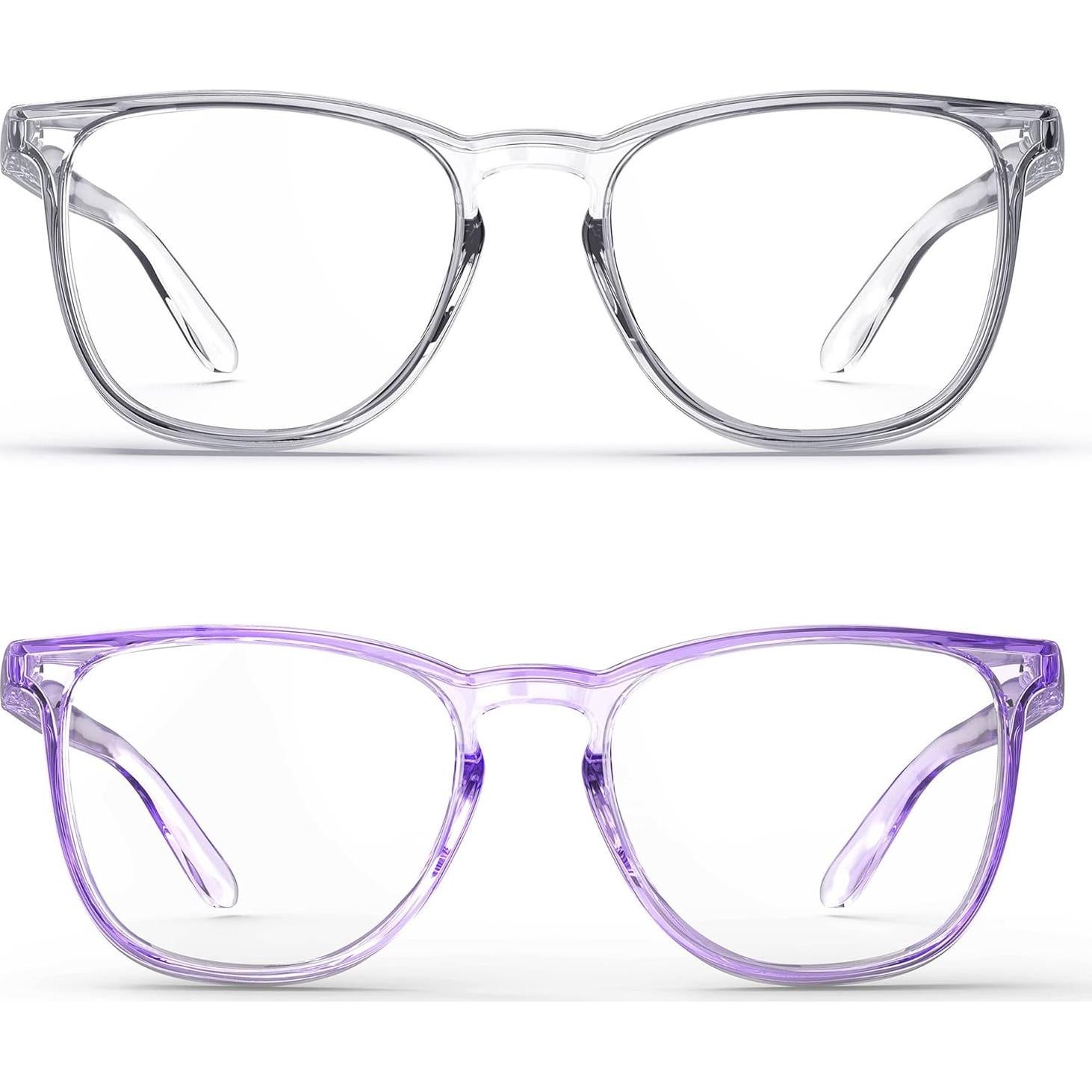 Gafas de Seguridad Anti-Vaho 2 Pack Claro y Púrpura