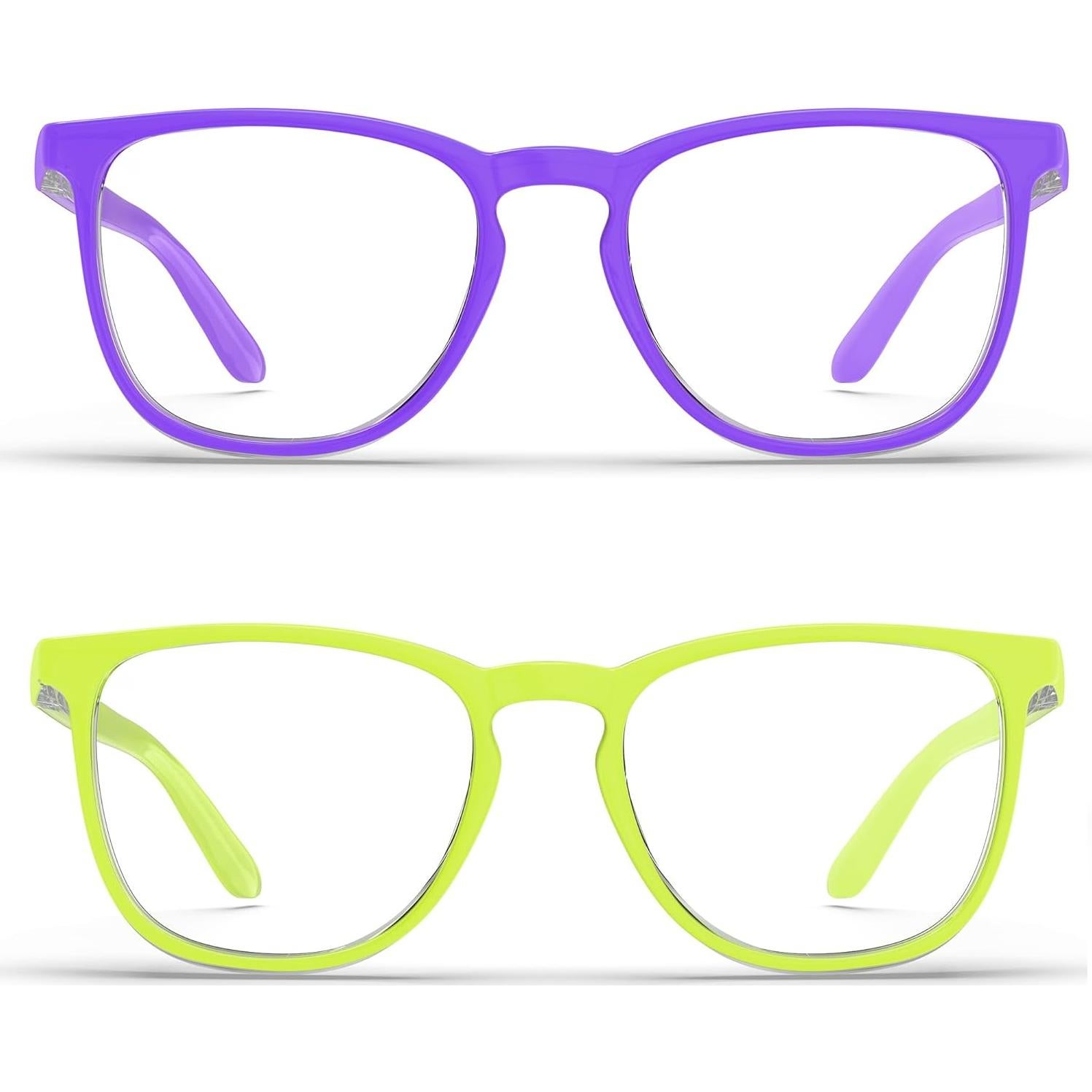 Gafas de Seguridad Anti-Vaho 2 Pack Violeta y Verde Manzana